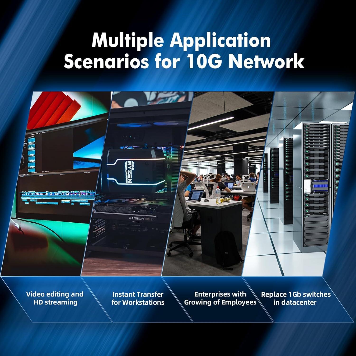 Switch MokerLink SFP+ 8 Puertos 10Gbps Plug and Play