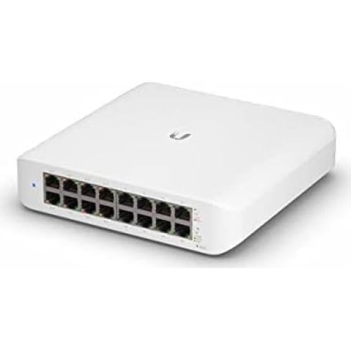 Switch PoE Ubiquiti USW Lite 16 con 16 puertos RJ45