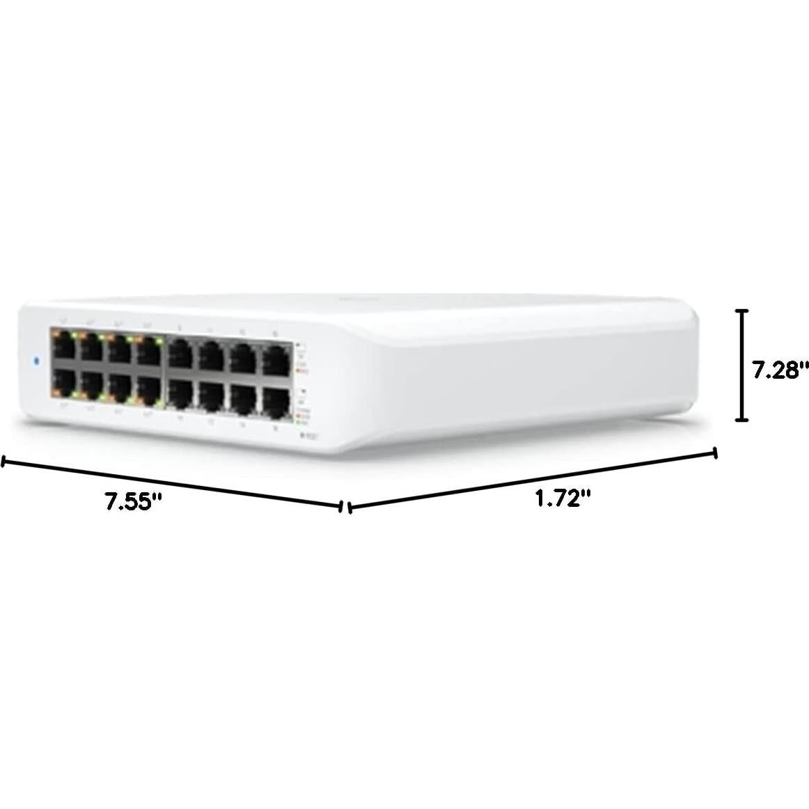Switch PoE Ubiquiti USW Lite 16 con 16 puertos RJ45