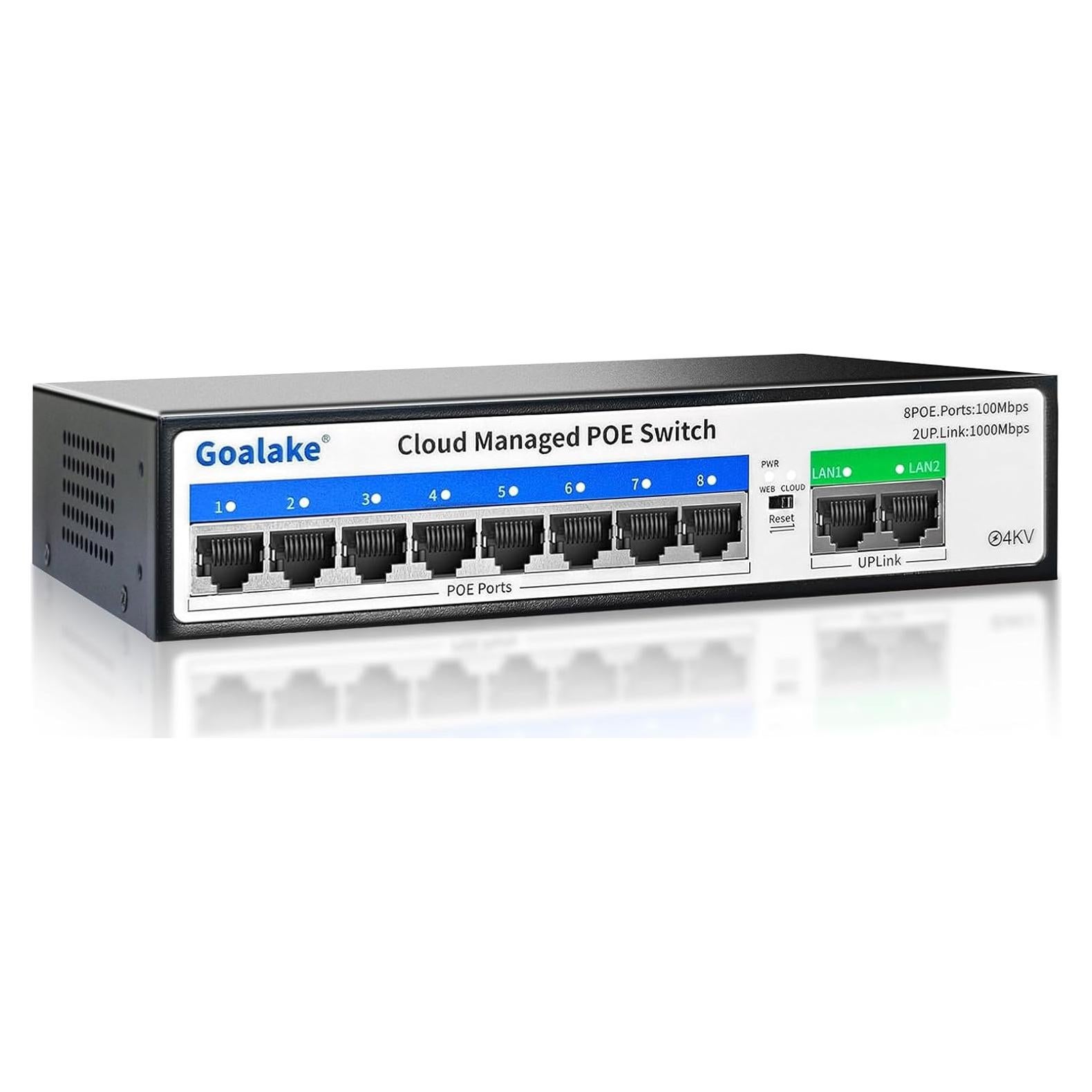 Conmutador PoE 10 Puertos GL 120W Gestionado Ethernet