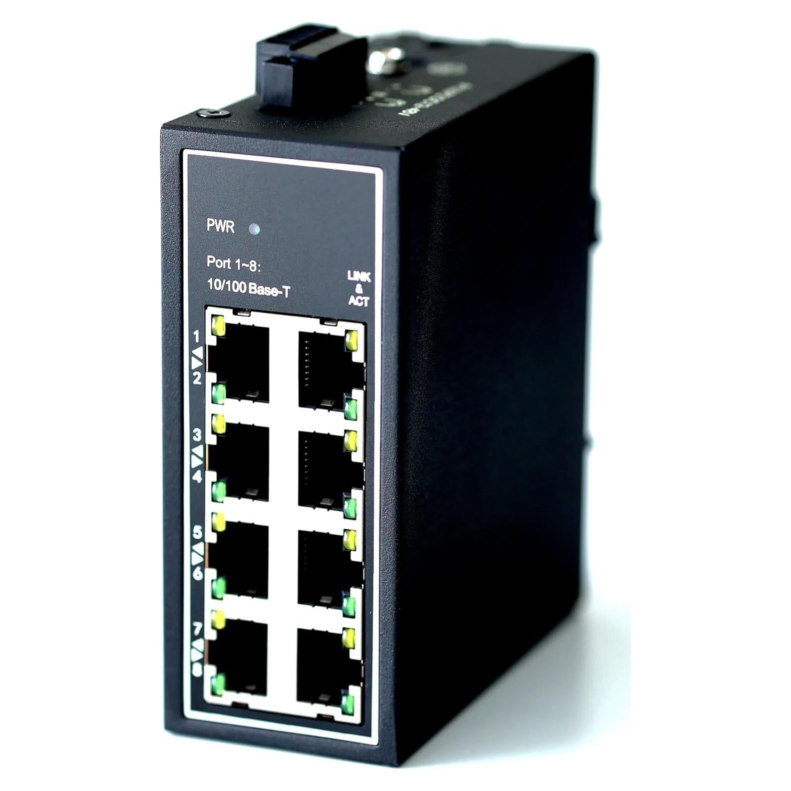 Interruptor Ethernet Industrial WIWAV WDH-8ET-DC 8 Puertos