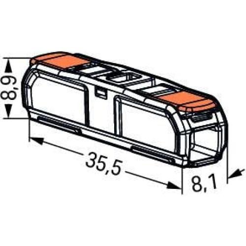 Conector de empalme WAGO Lever-Nuts 2 conductores 24-12 AWG