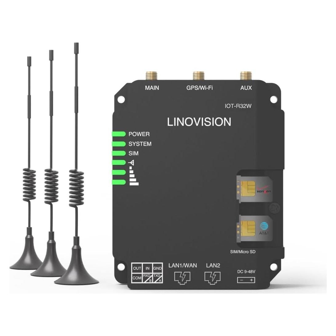 Router Celular Industrial 4G LTE Cat4 LINOVISION con Wi-Fi
