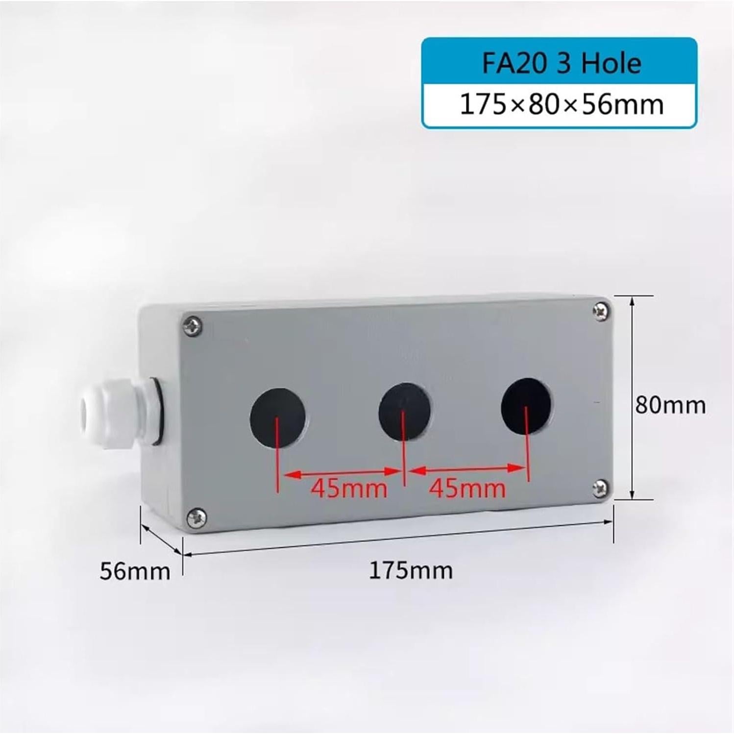 Caja de Control de Interruptor Impermeable YX-FA 3 Agujeros