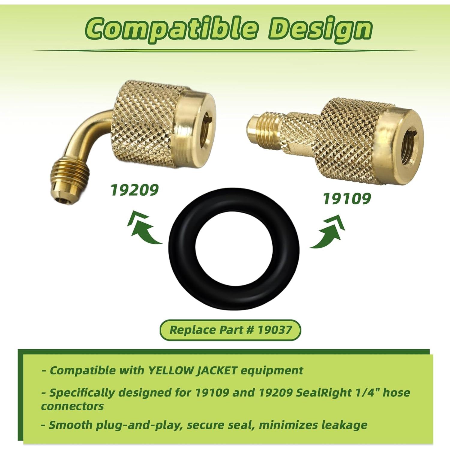 Sellos O-Ring 12 Piezas Compatible Yellow Jacket 1/4"