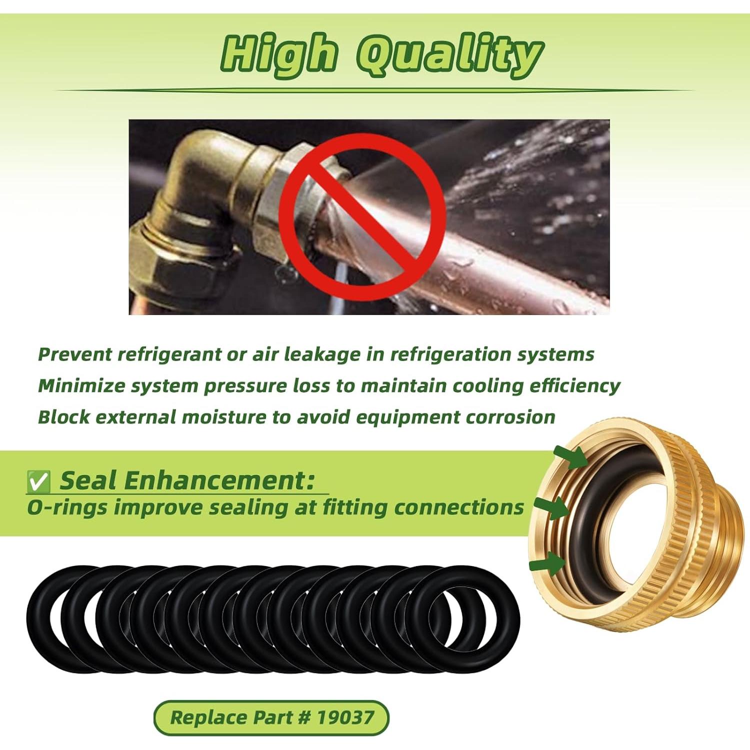 Sellos O-Ring 12 Piezas Compatible Yellow Jacket 1/4"