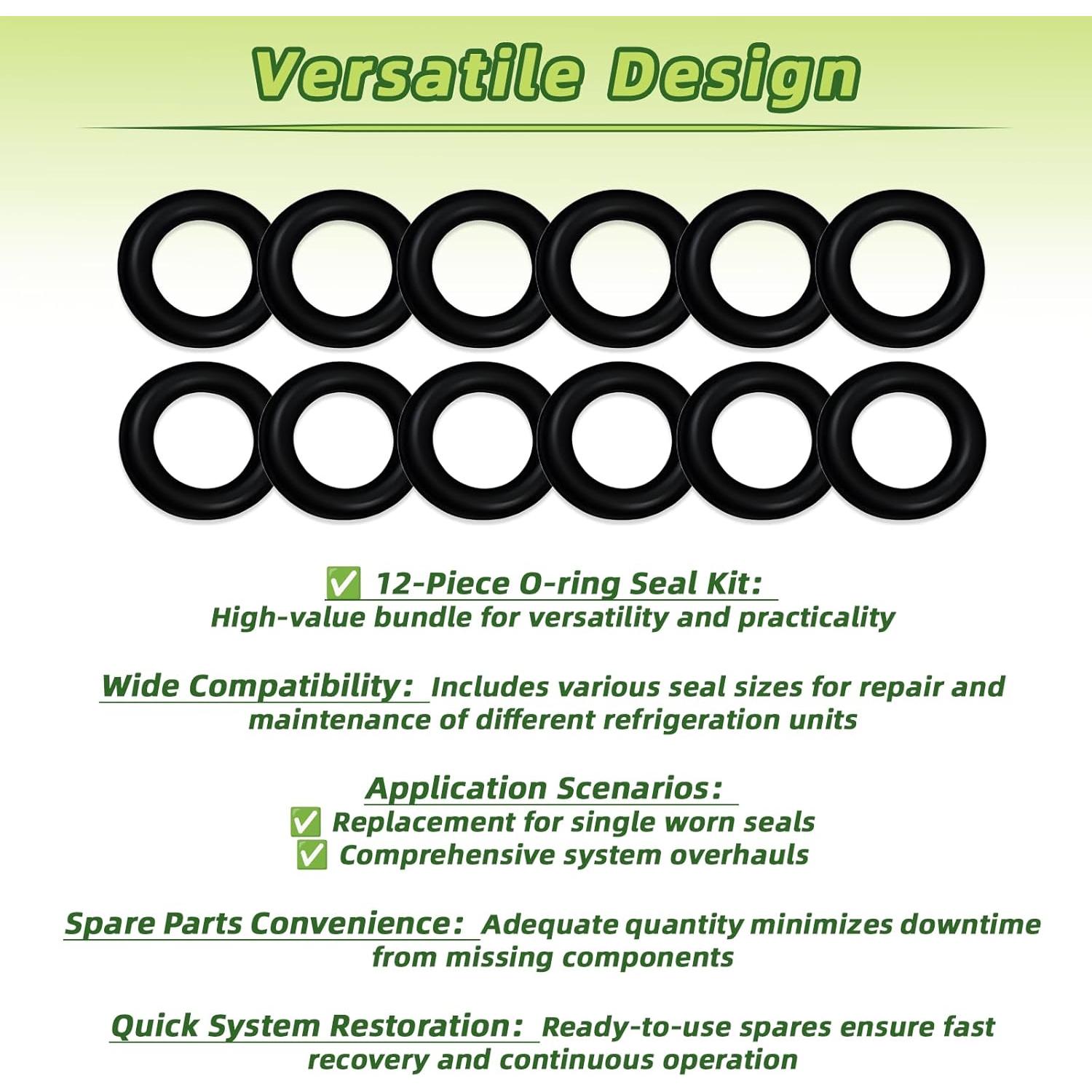 Sellos O-Ring 12 Piezas Compatible Yellow Jacket 1/4"