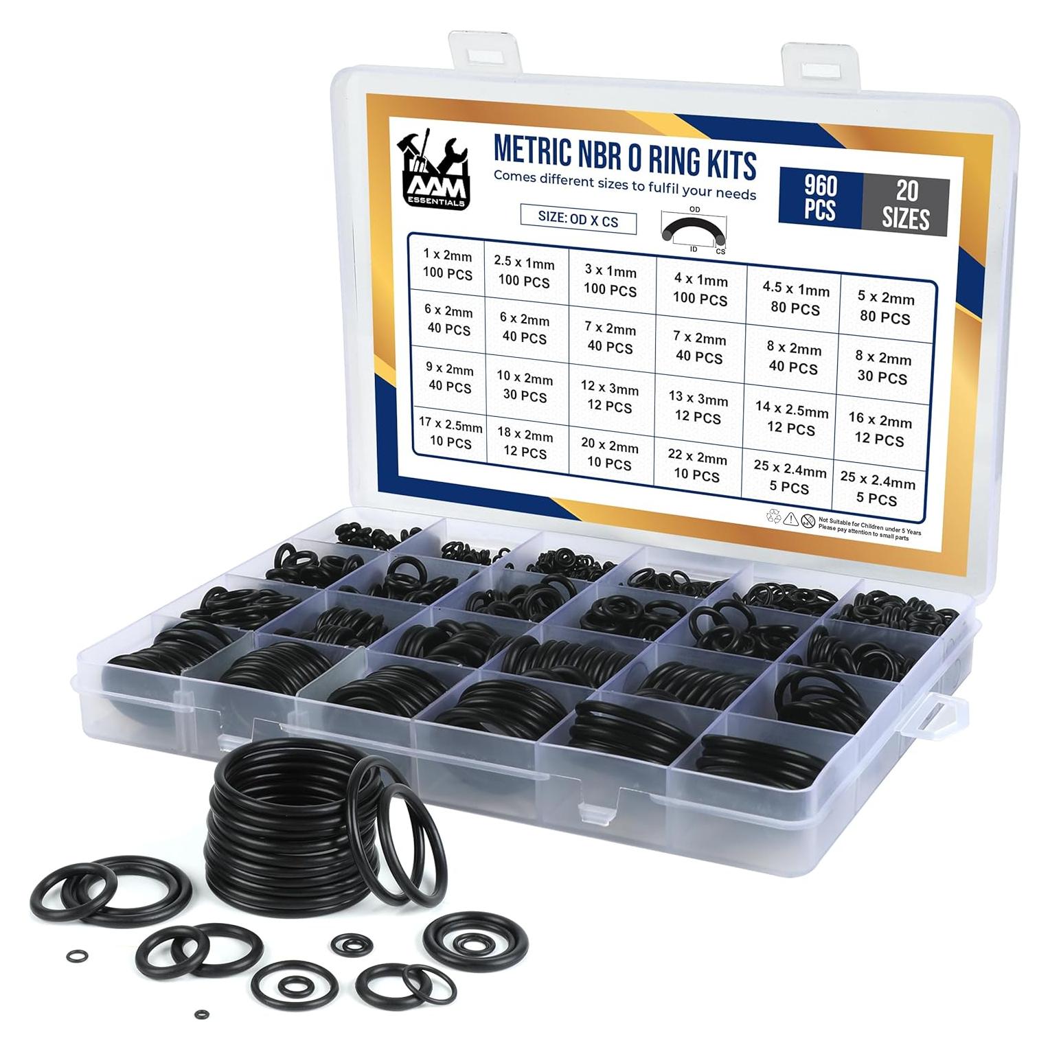 Kit de Anillos en O AAM Esenciales 960 Piezas Nitrilo