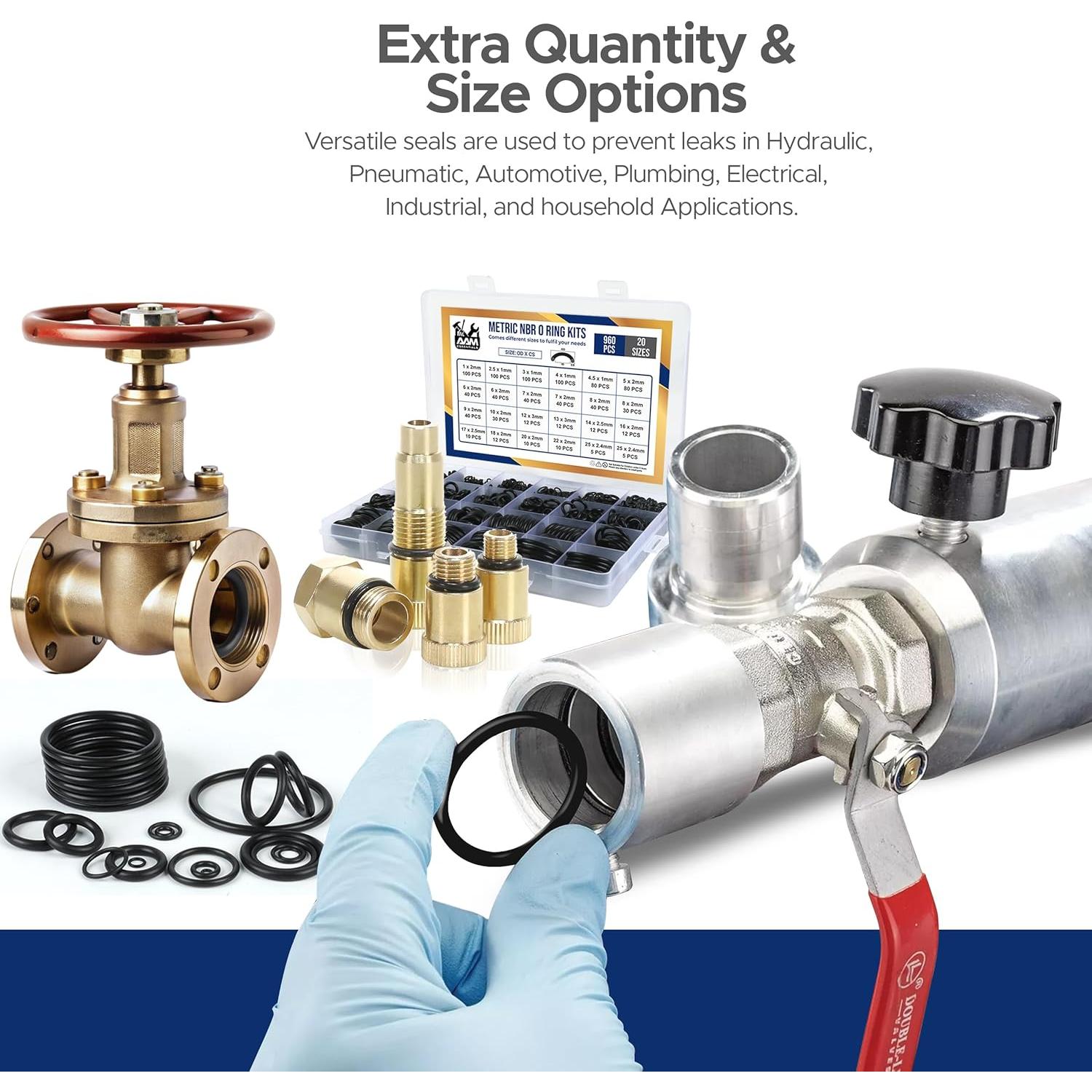 Kit de Anillos en O AAM Esenciales 960 Piezas Nitrilo