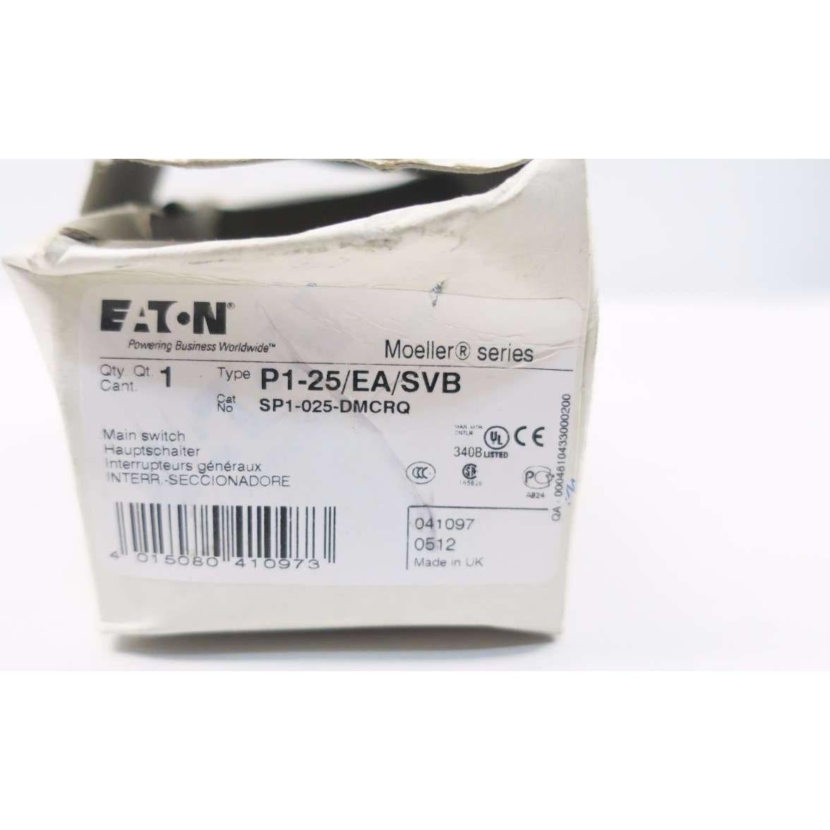 Interruptor Principal Eaton P1-25 600V 20A D528218