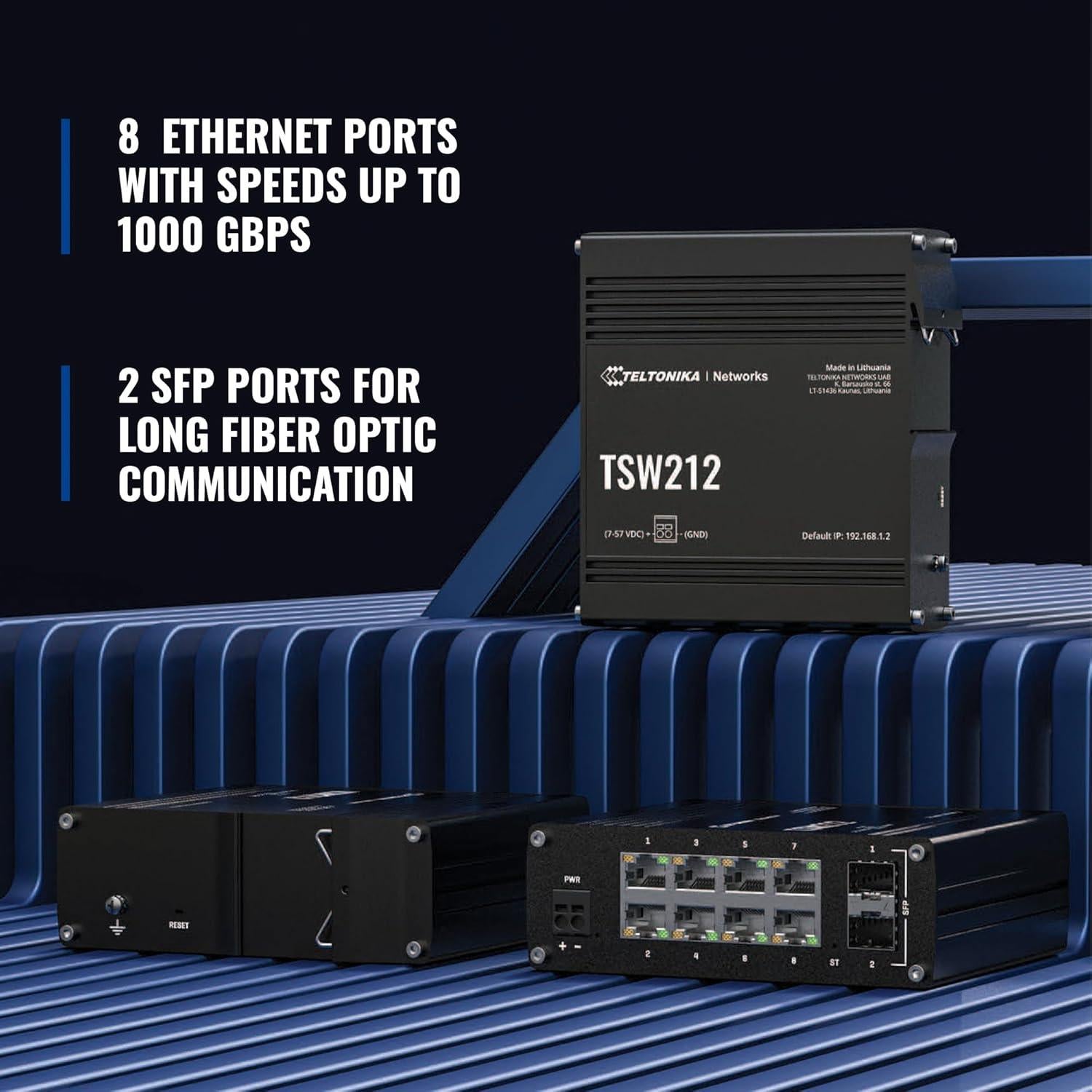 Interruptor Ethernet Gestionado Teltonika TSW212 8 Puertos Gigabit