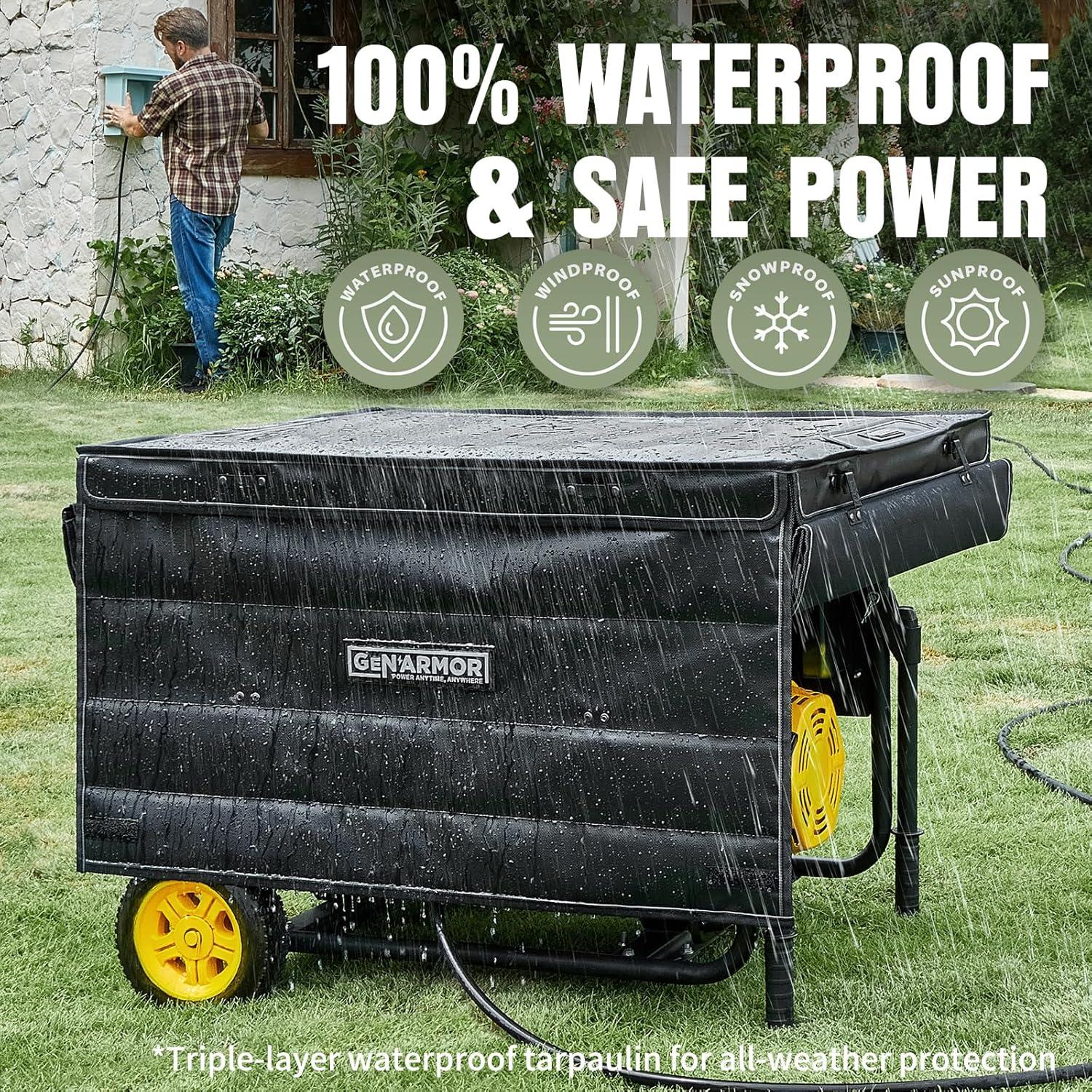 Cubierta de Generador GenArmor Negra 4000W-13000W Impermeable