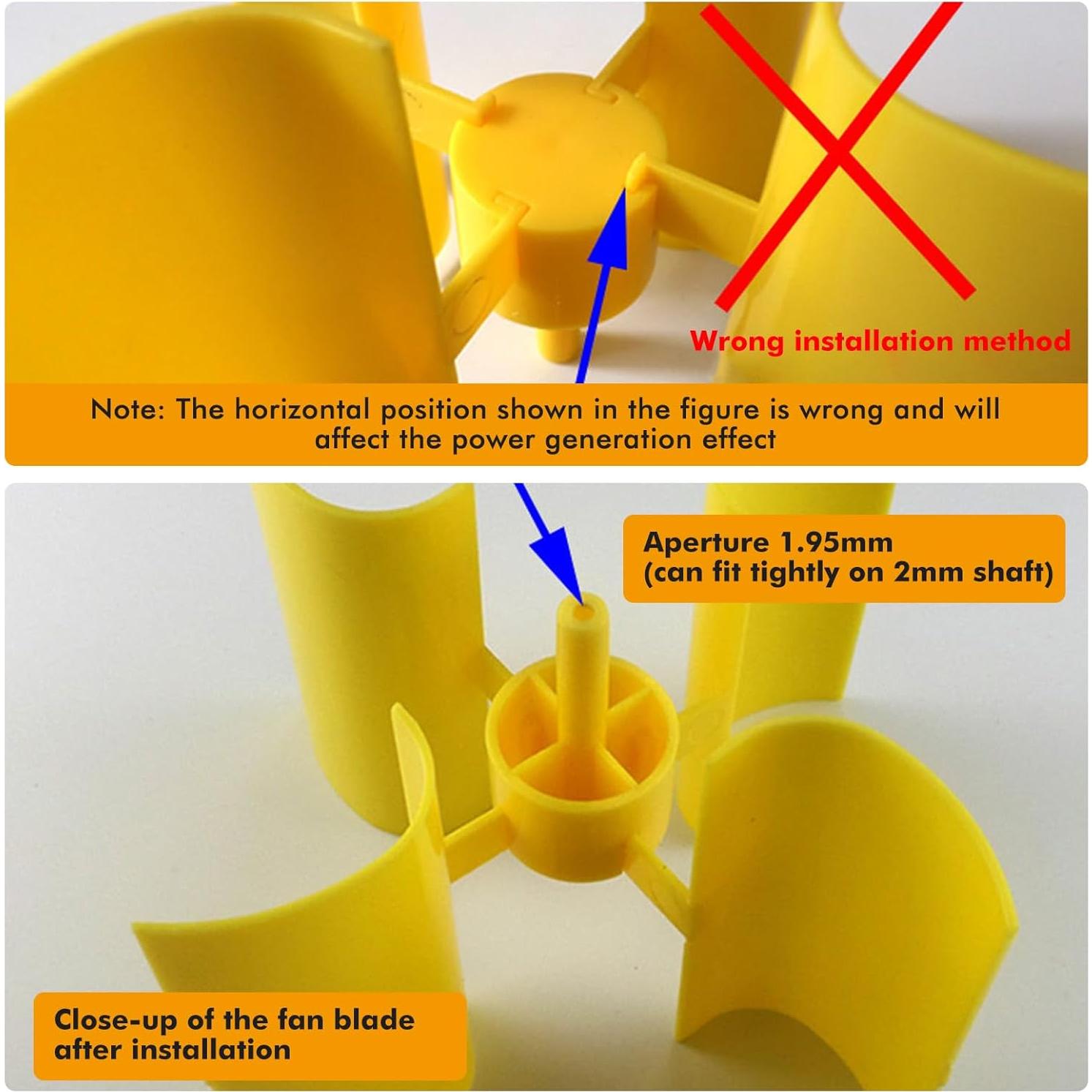 Generador Eólico Vertical Eatbuy 100mm para Educación Científica