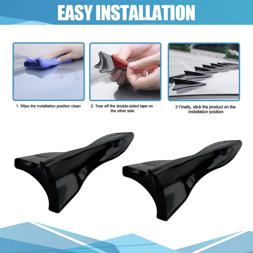 Juego de Difusores de Aleta de Tiburón RGOAANC Universal 10PCS