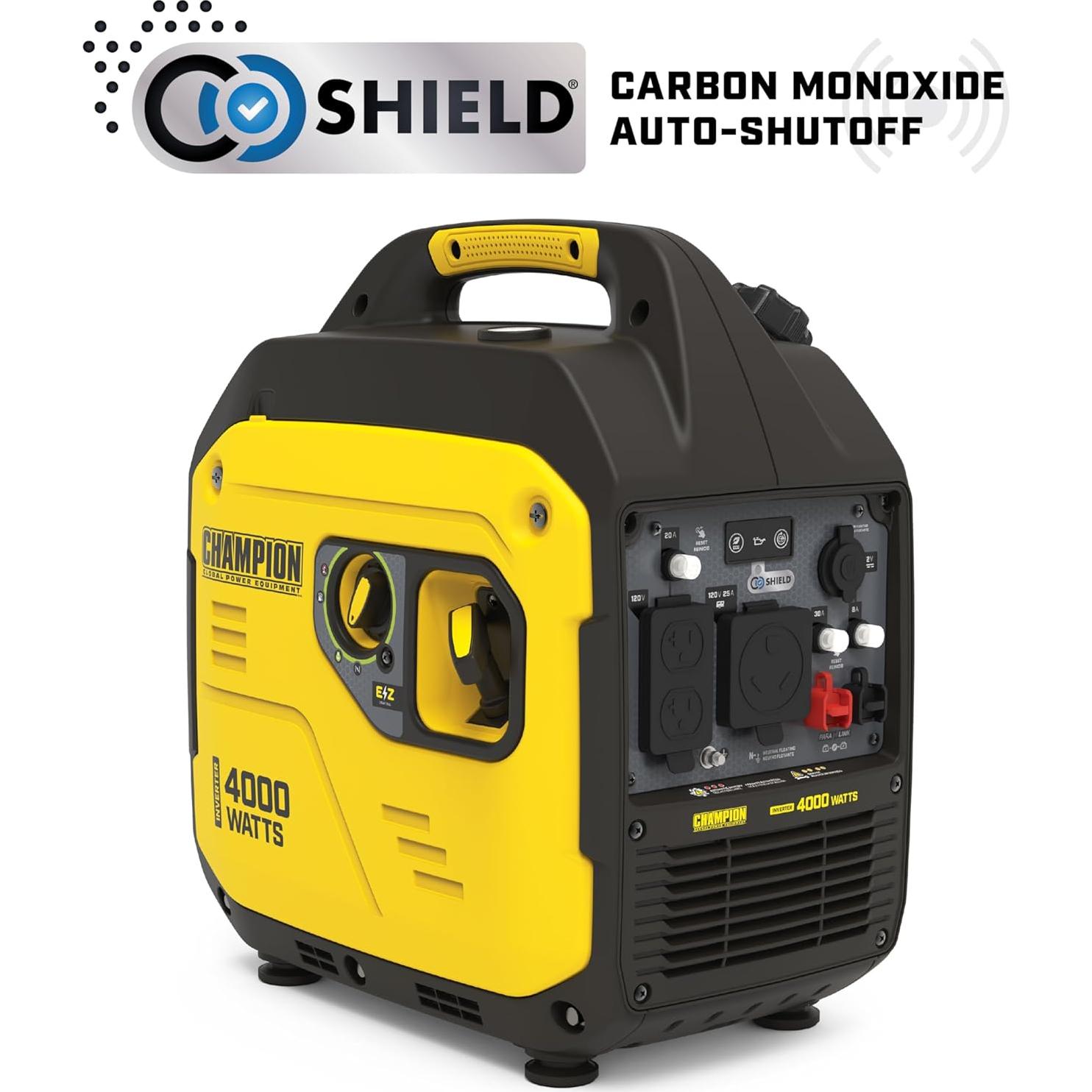 Generador Inversor Portátil Champion 4000W con Escudo de CO