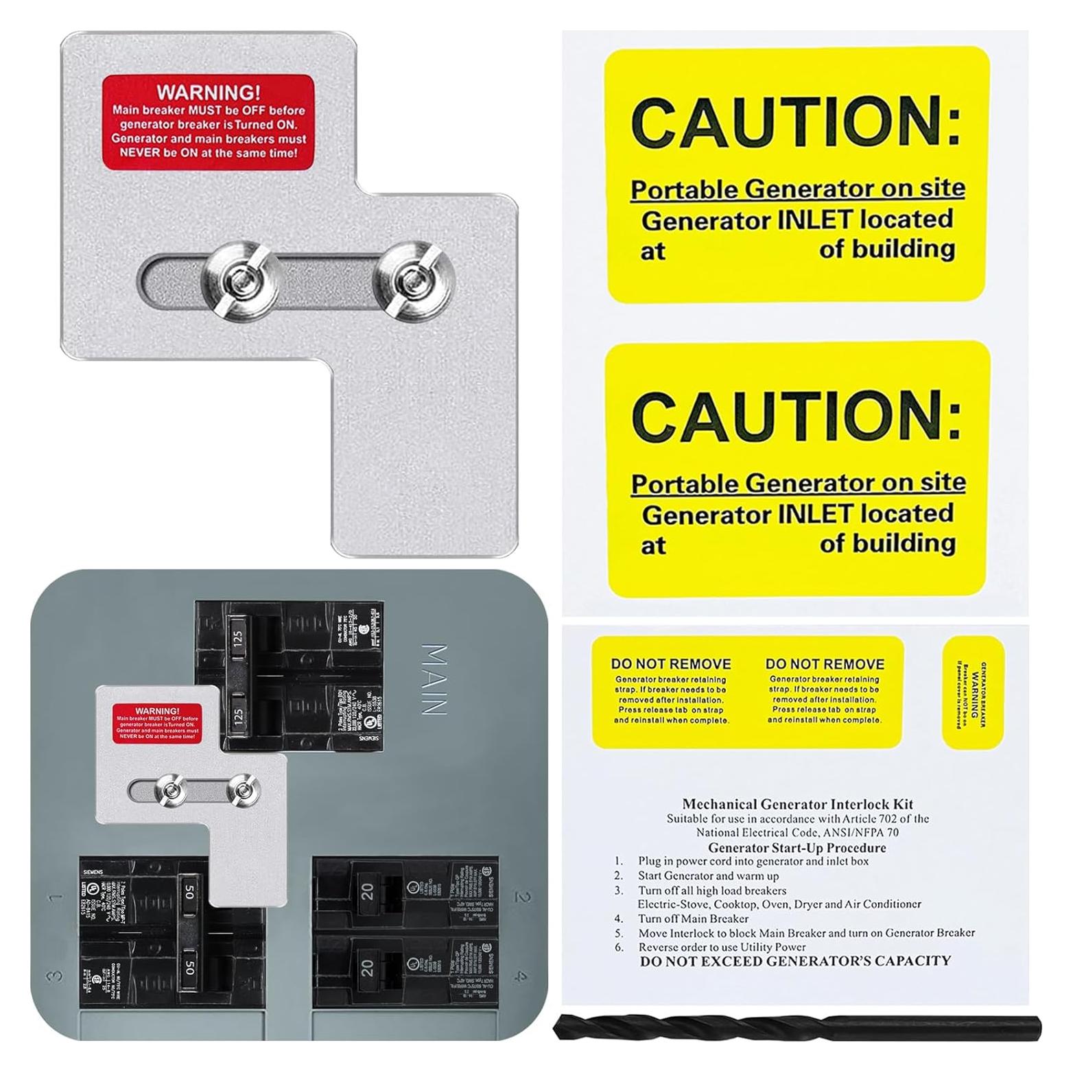 Kit de Interbloqueo de Generador XMK para Paneles Siemens/Murray 100A