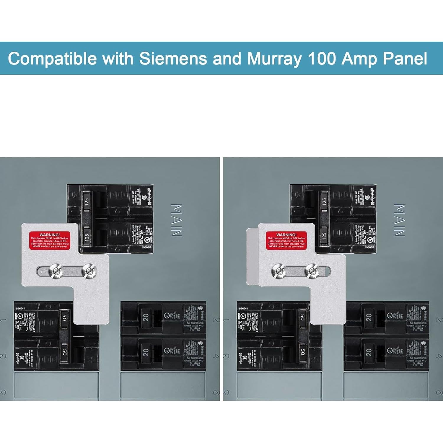 Kit de Interbloqueo de Generador XMK para Paneles Siemens/Murray 100A