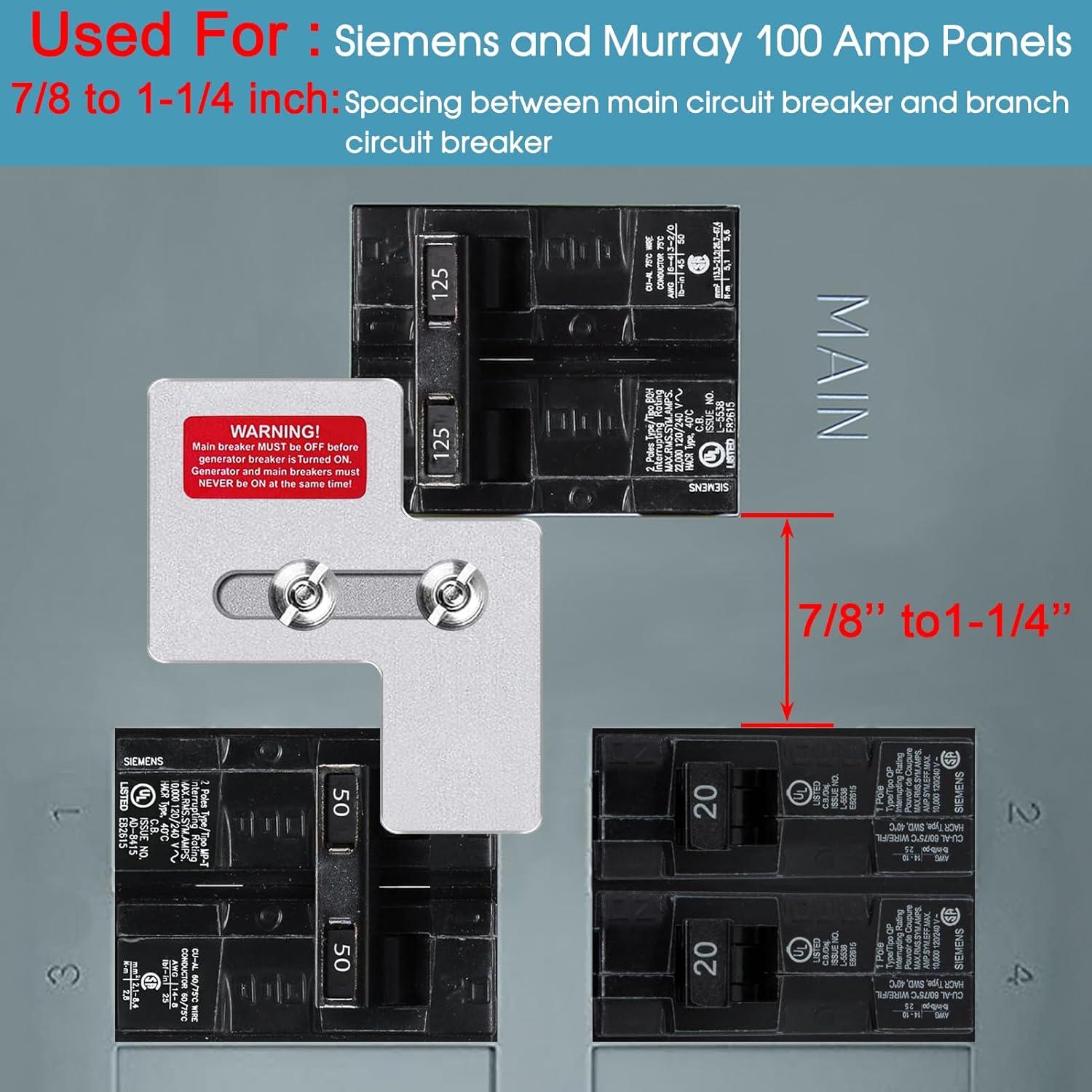 Kit de Interbloqueo de Generador XMK para Paneles Siemens/Murray 100A