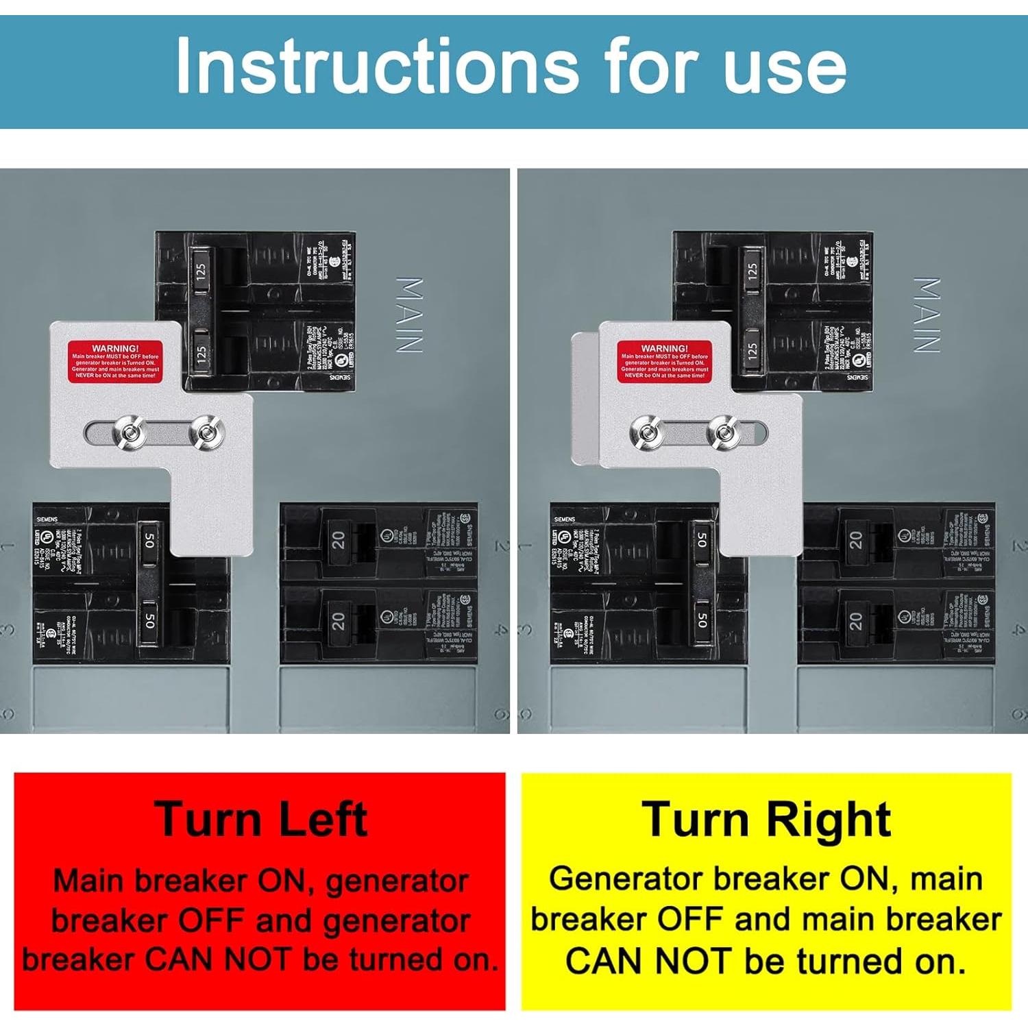 Kit de Interbloqueo de Generador XMK para Paneles Siemens/Murray 100A