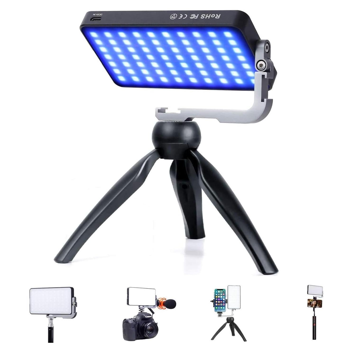 G2 Luz de Cámara LED RGB IVISII Batería 4300mAh 2600-10000K