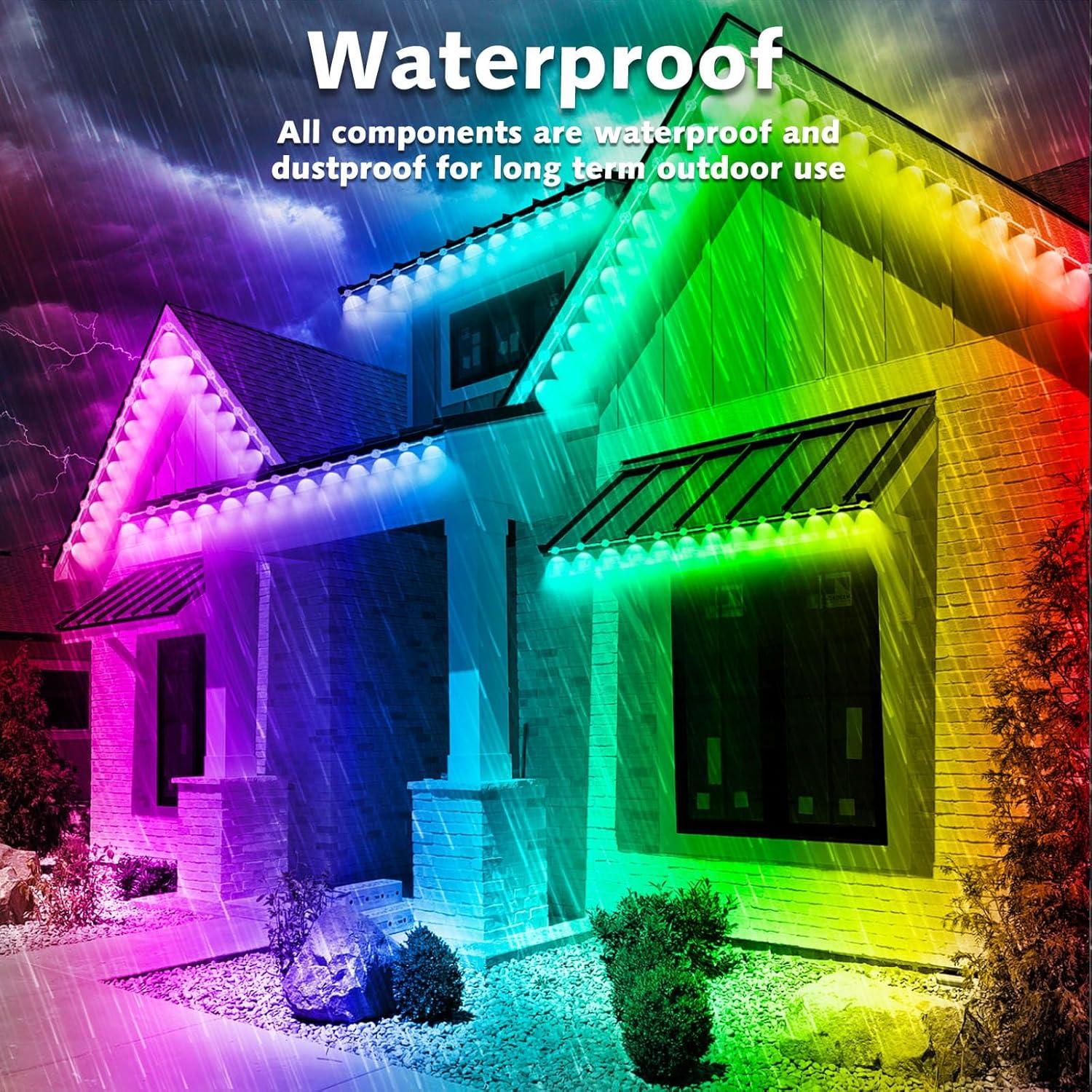 Luces LED RGB 30.48m SINLEY para Exterior con Control App