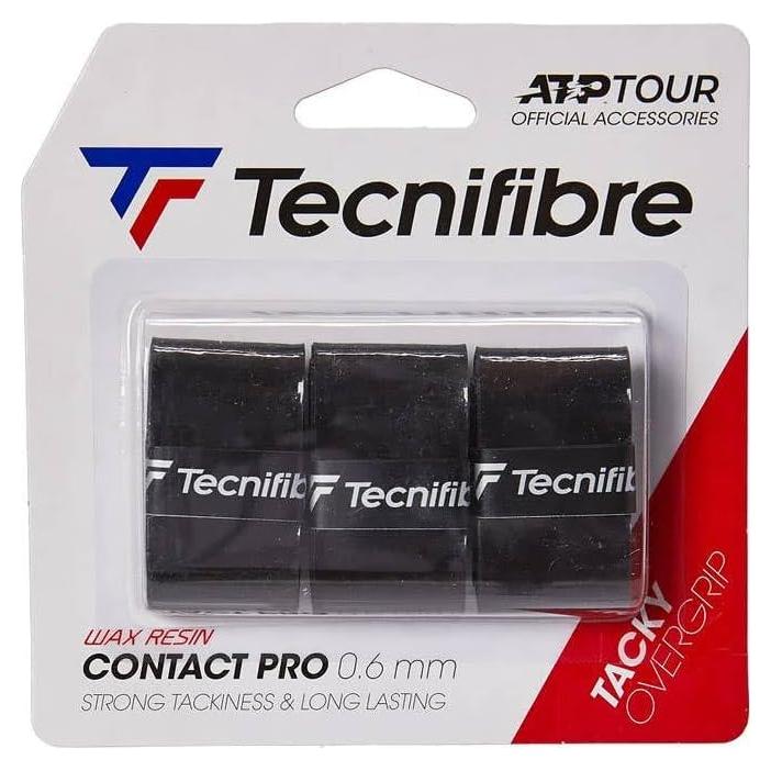 Overgrip Tecnifibre Pro Contact Negro - Paquete de 3 Piezas