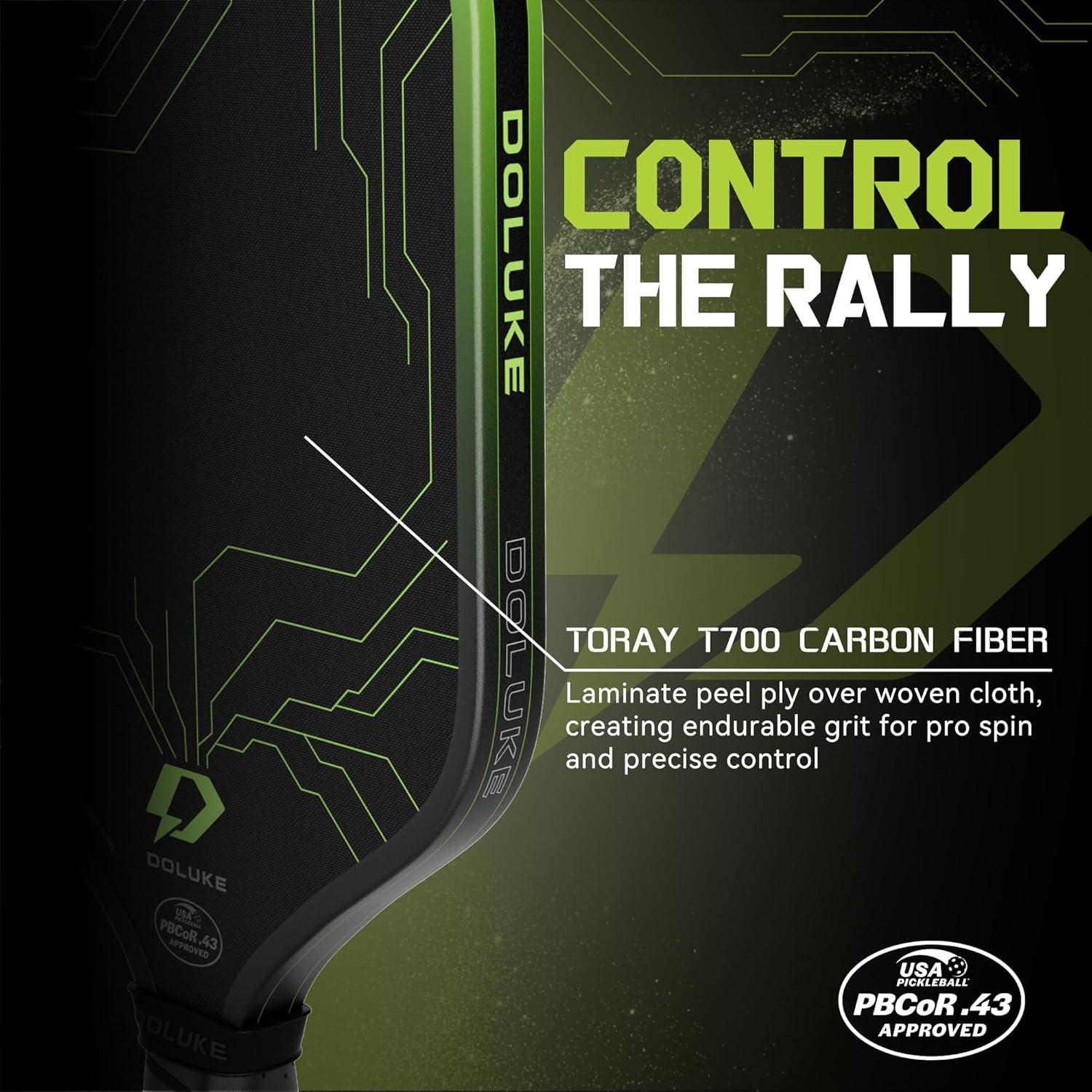 Pala de Pickleball Doluke MONAD Fibra de Carbono 16mm