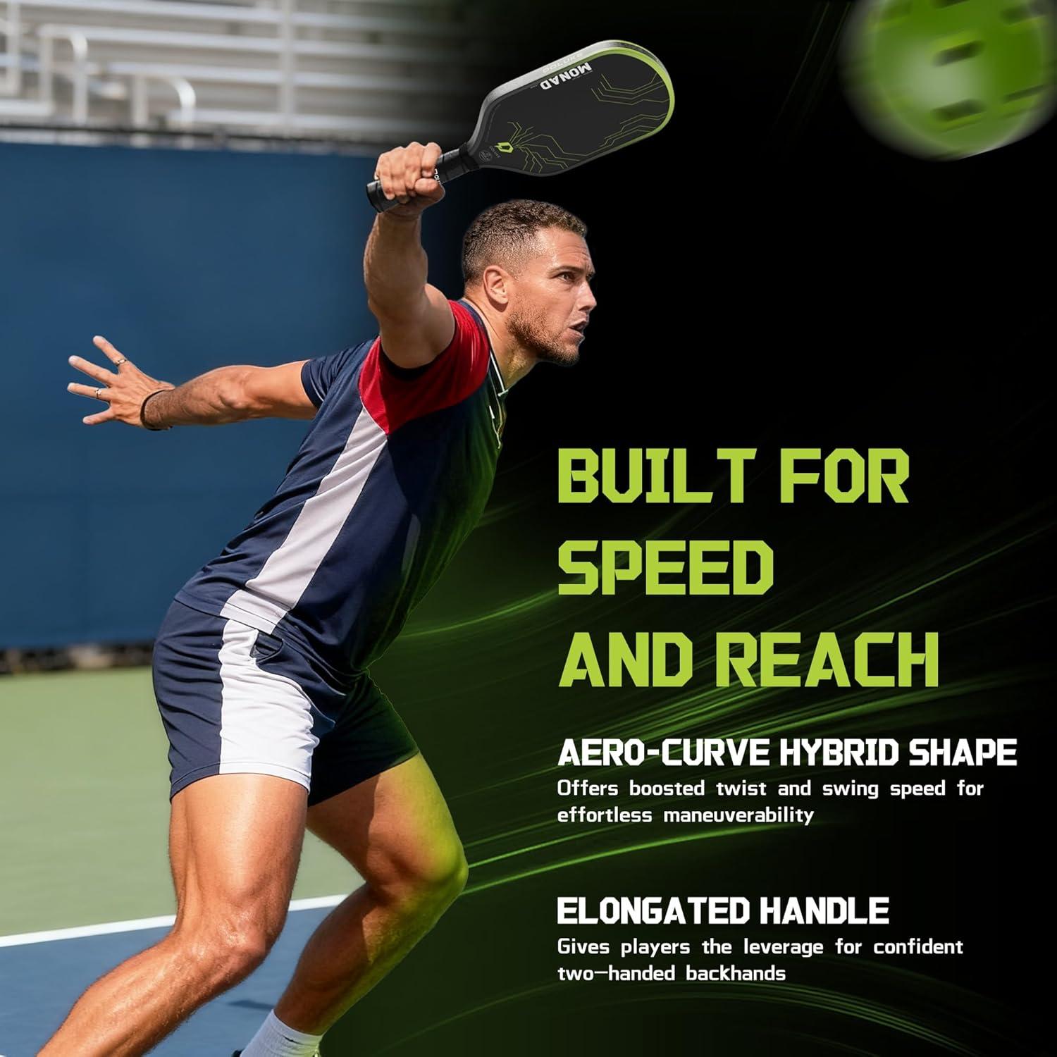 Pala de Pickleball Doluke MONAD Fibra de Carbono 16mm