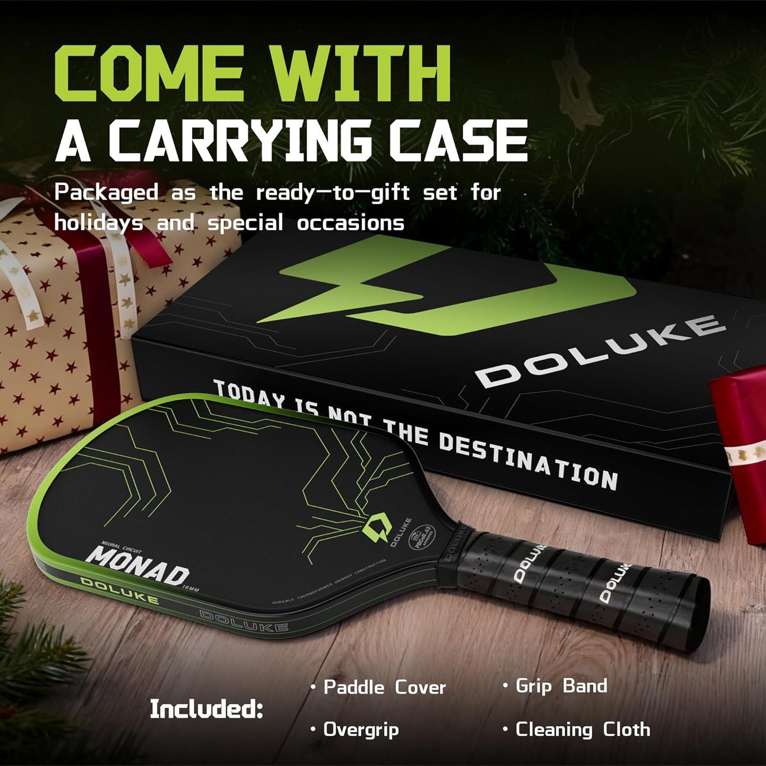 Pala de Pickleball Doluke MONAD Fibra de Carbono 16mm