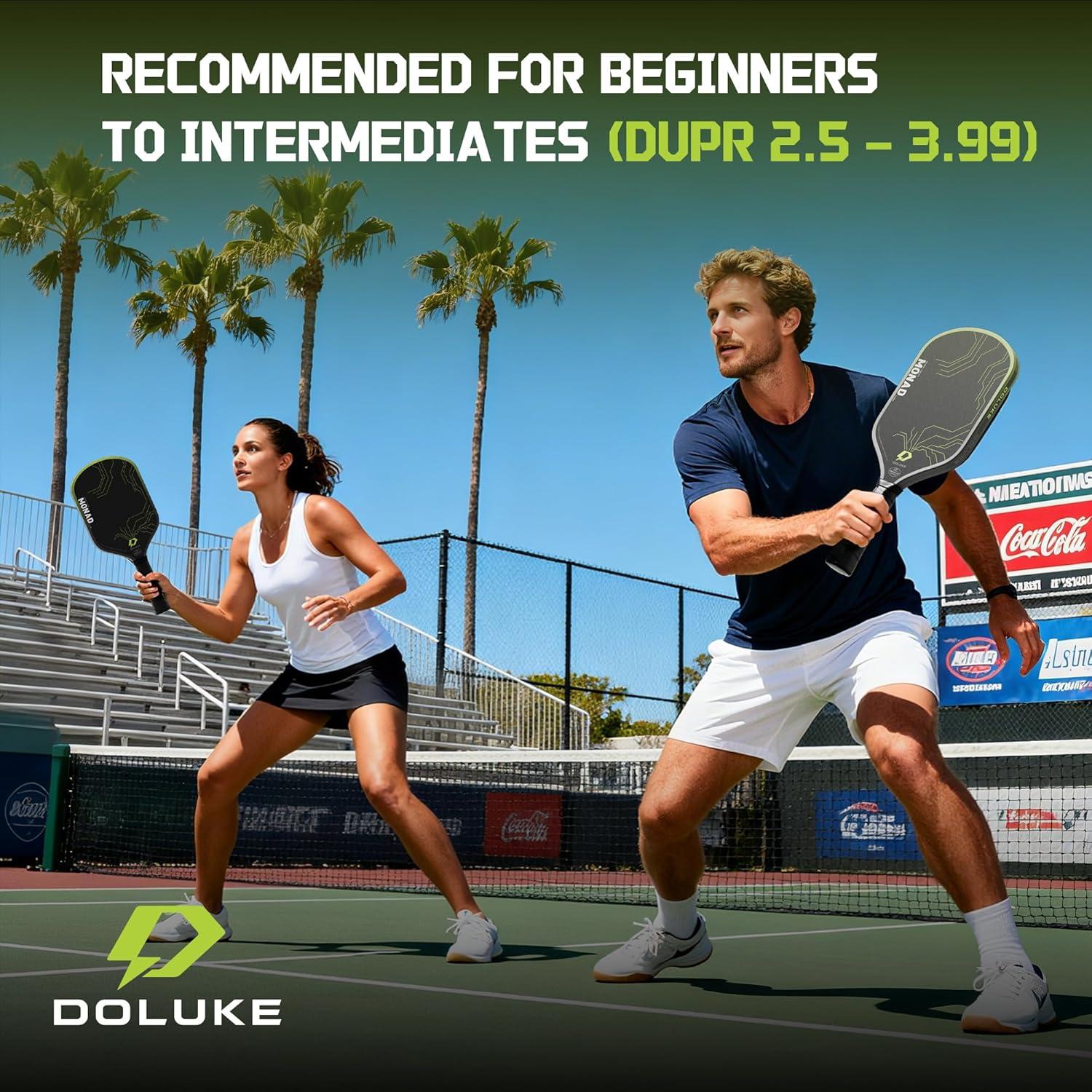 Pala de Pickleball Doluke MONAD Fibra de Carbono 16mm
