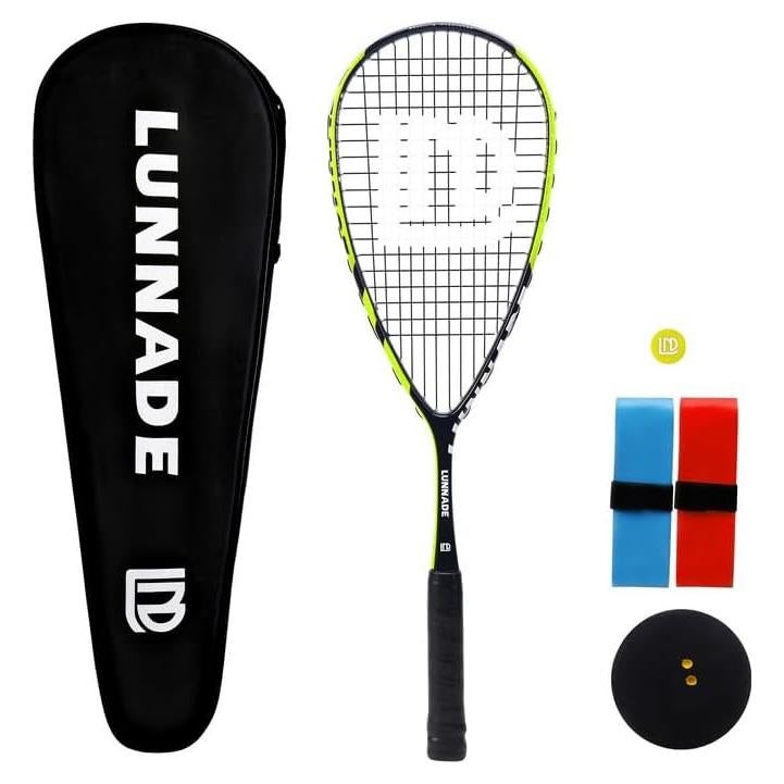 Raqueta de Squash LUNNADE SR01 Amarilla 27" Fibra de Carbono