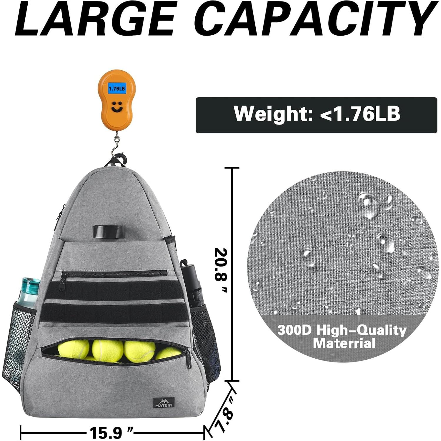 MATEIN Mochila de Tenis Unisex con Compartimento para Zapatos