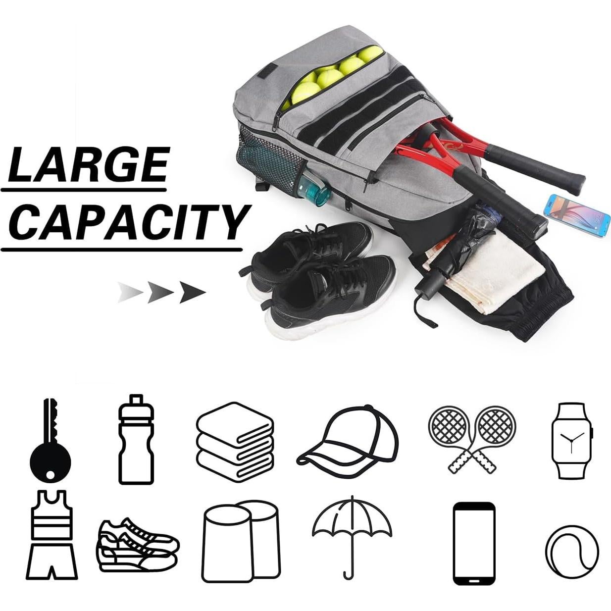 MATEIN Mochila de Tenis Unisex con Compartimento para Zapatos