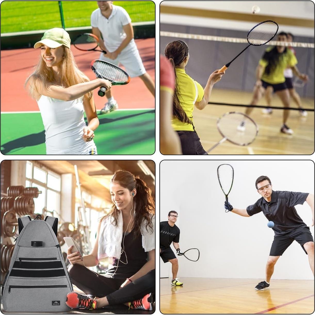 MATEIN Mochila de Tenis Unisex con Compartimento para Zapatos