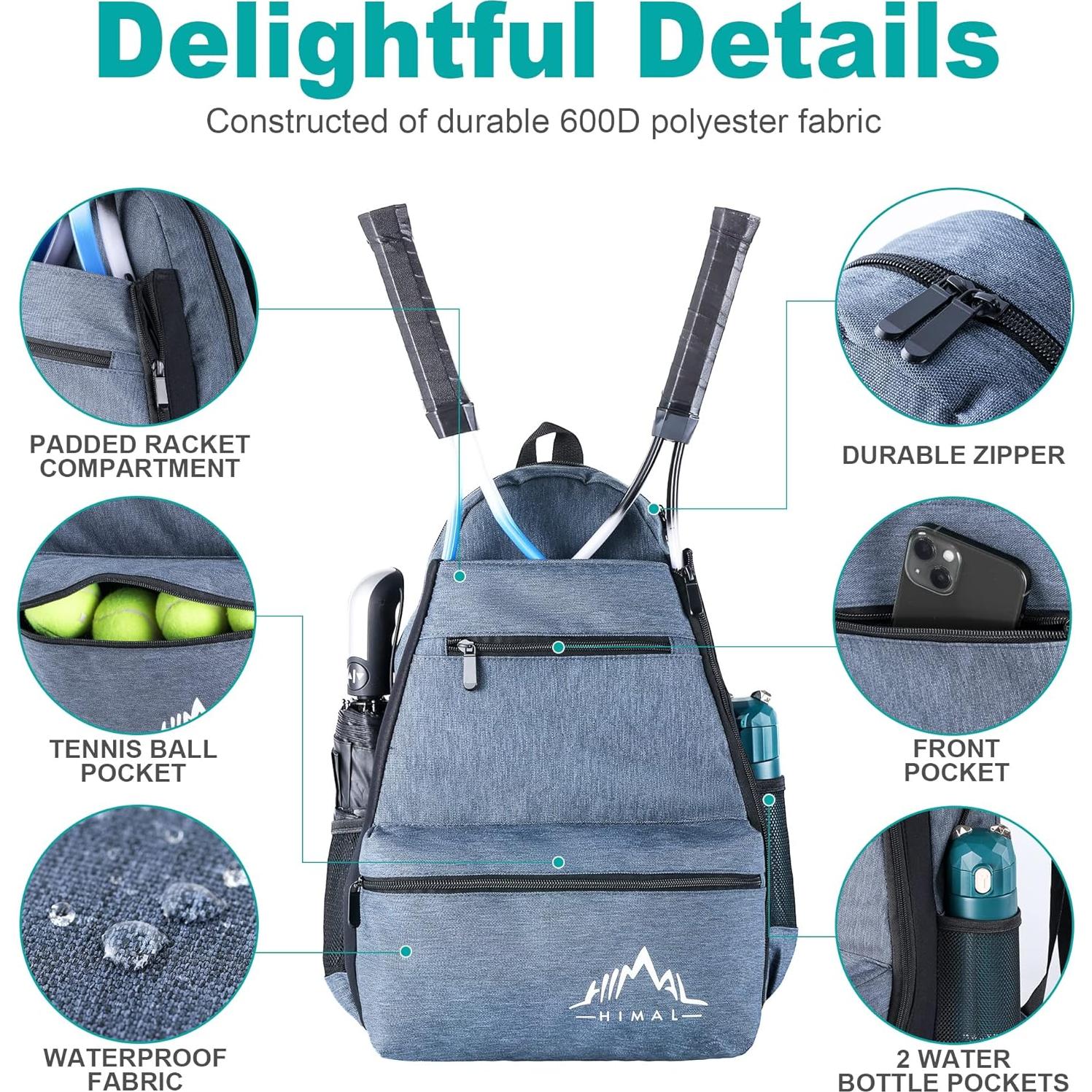 Mochila de Tenis Himal Outdoors - Capacidad 2-3 Raquetas