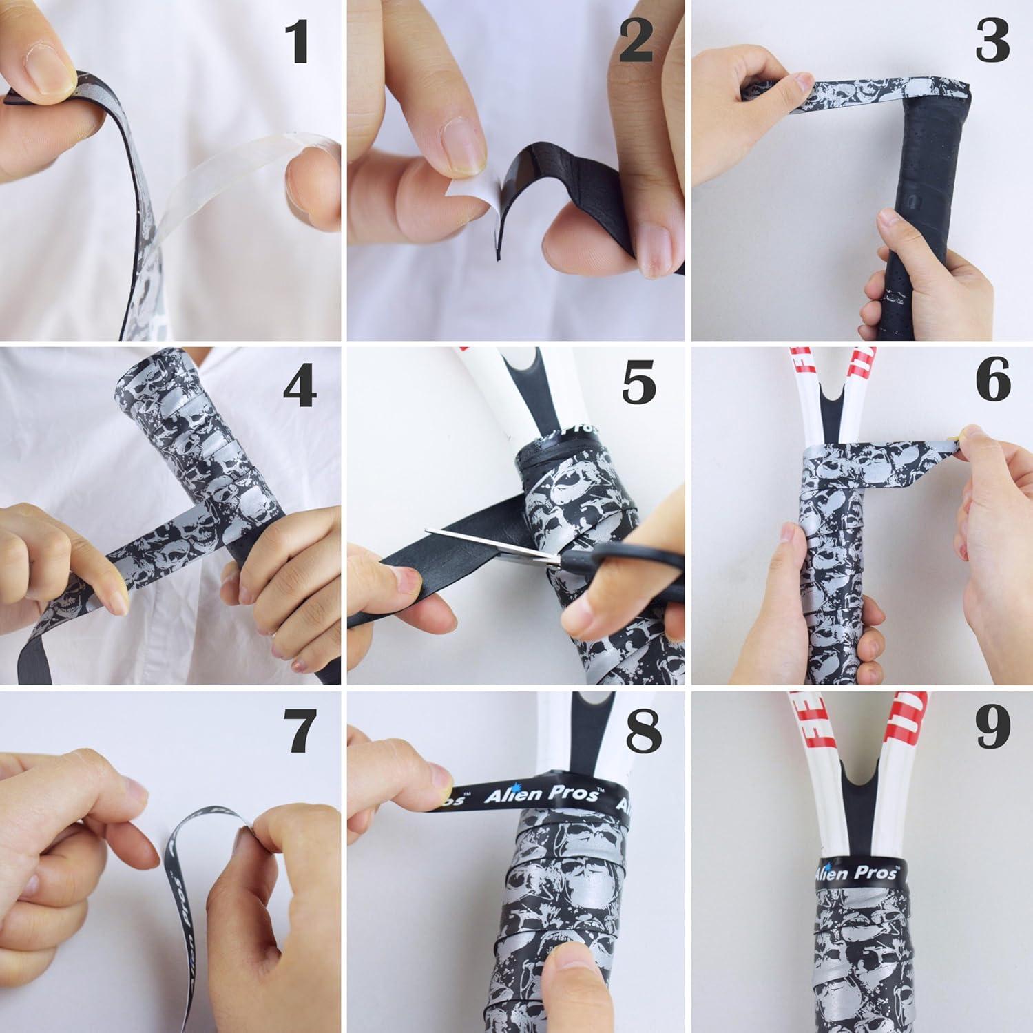 Cinta de Agarre para Raqueta de Tenis Alien Pros M-Tac 6 Unidades