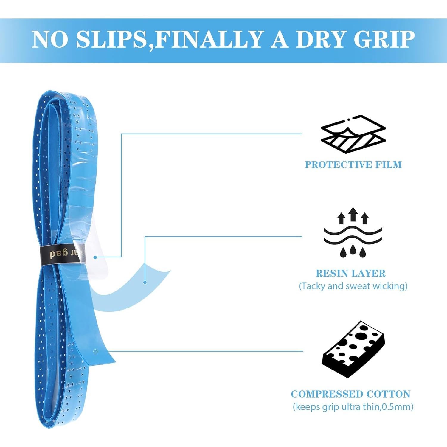 24 Overgrips Antideslizantes Lemecima para Raquetas de Tenis