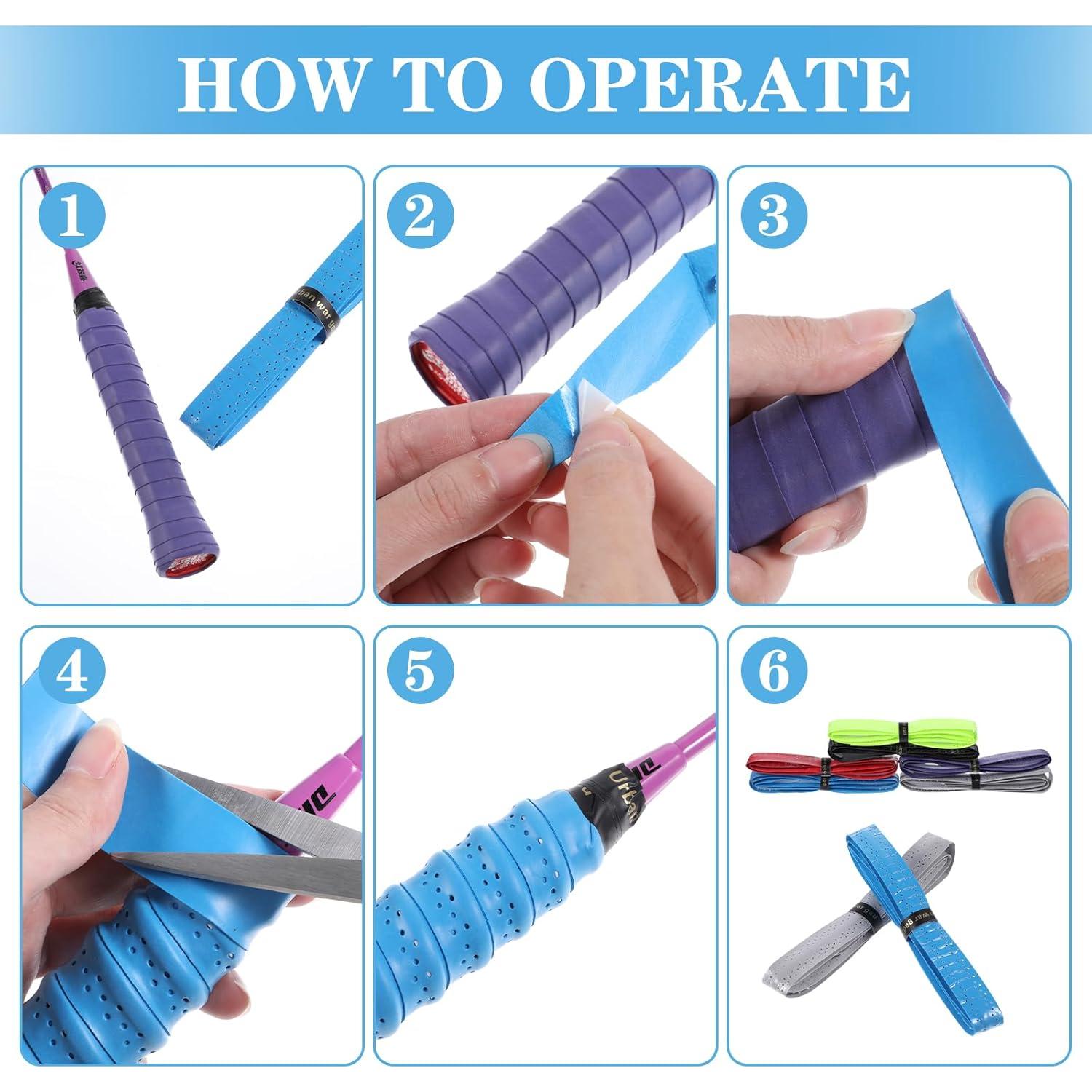 24 Overgrips Antideslizantes Lemecima para Raquetas de Tenis