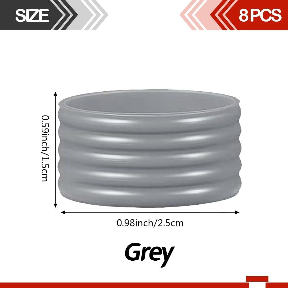 Anillos de Silicona para Raqueta Genérico 8 Pcs Gris