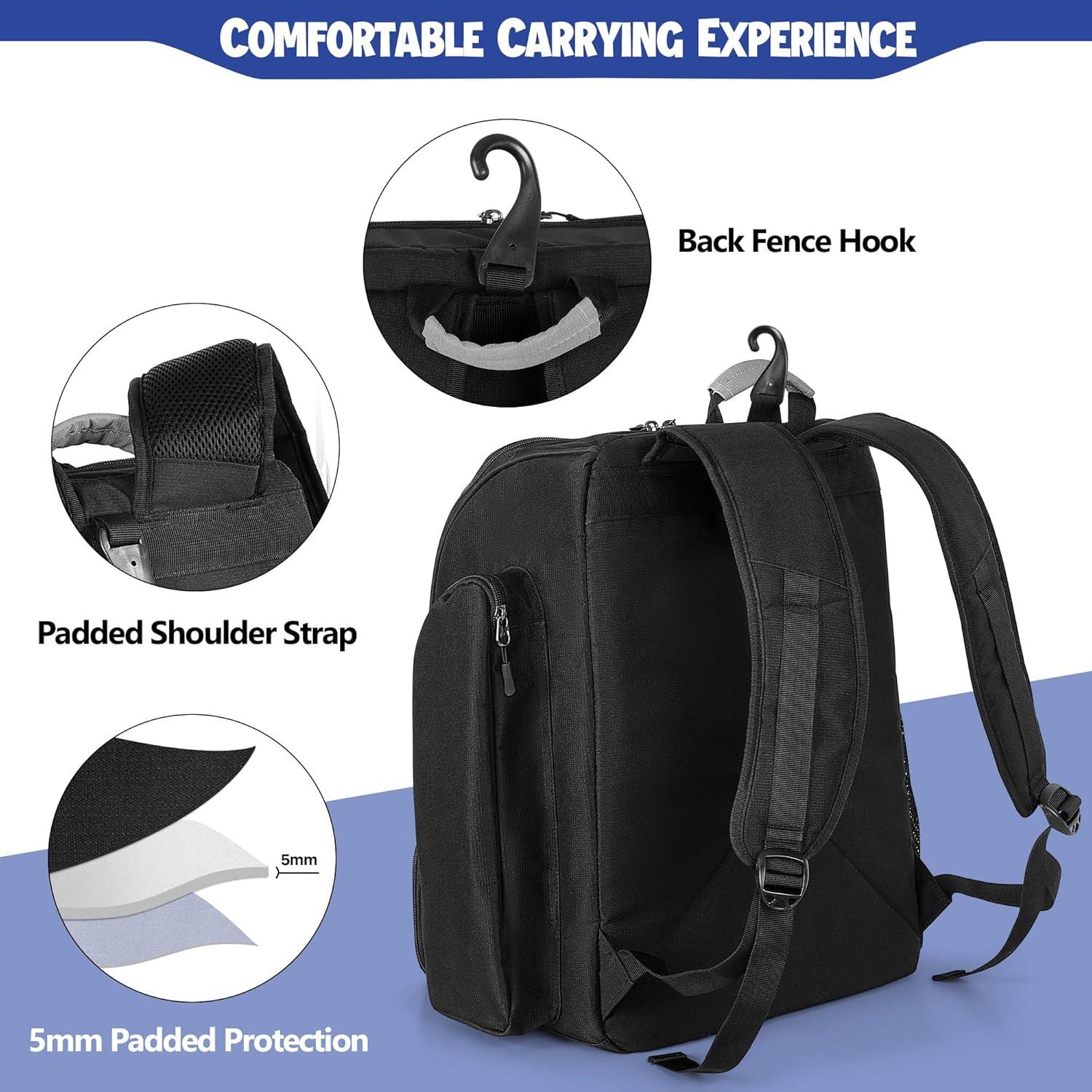 Mochila de Pickleball GOBUROS para 4 Palas y Zapatos