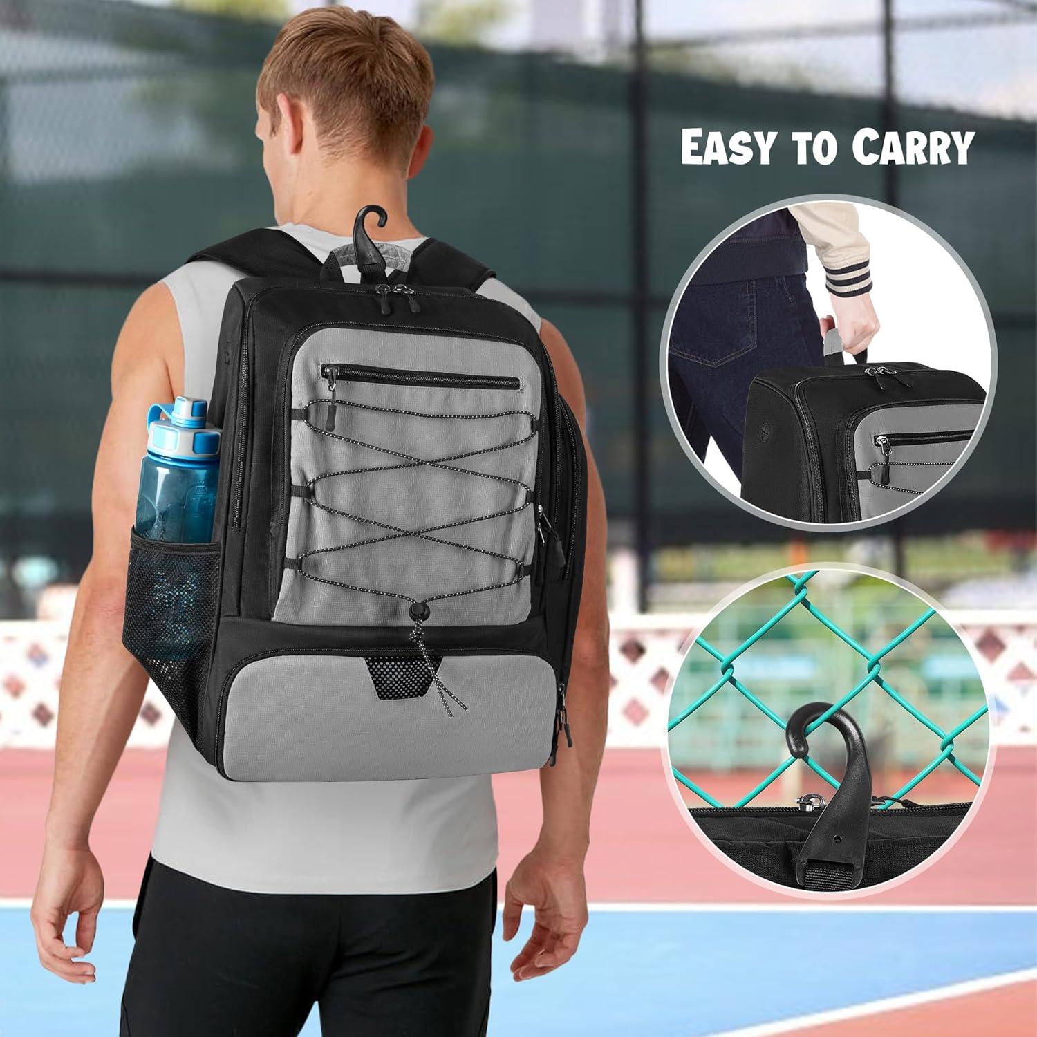 Mochila de Pickleball GOBUROS para 4 Palas y Zapatos