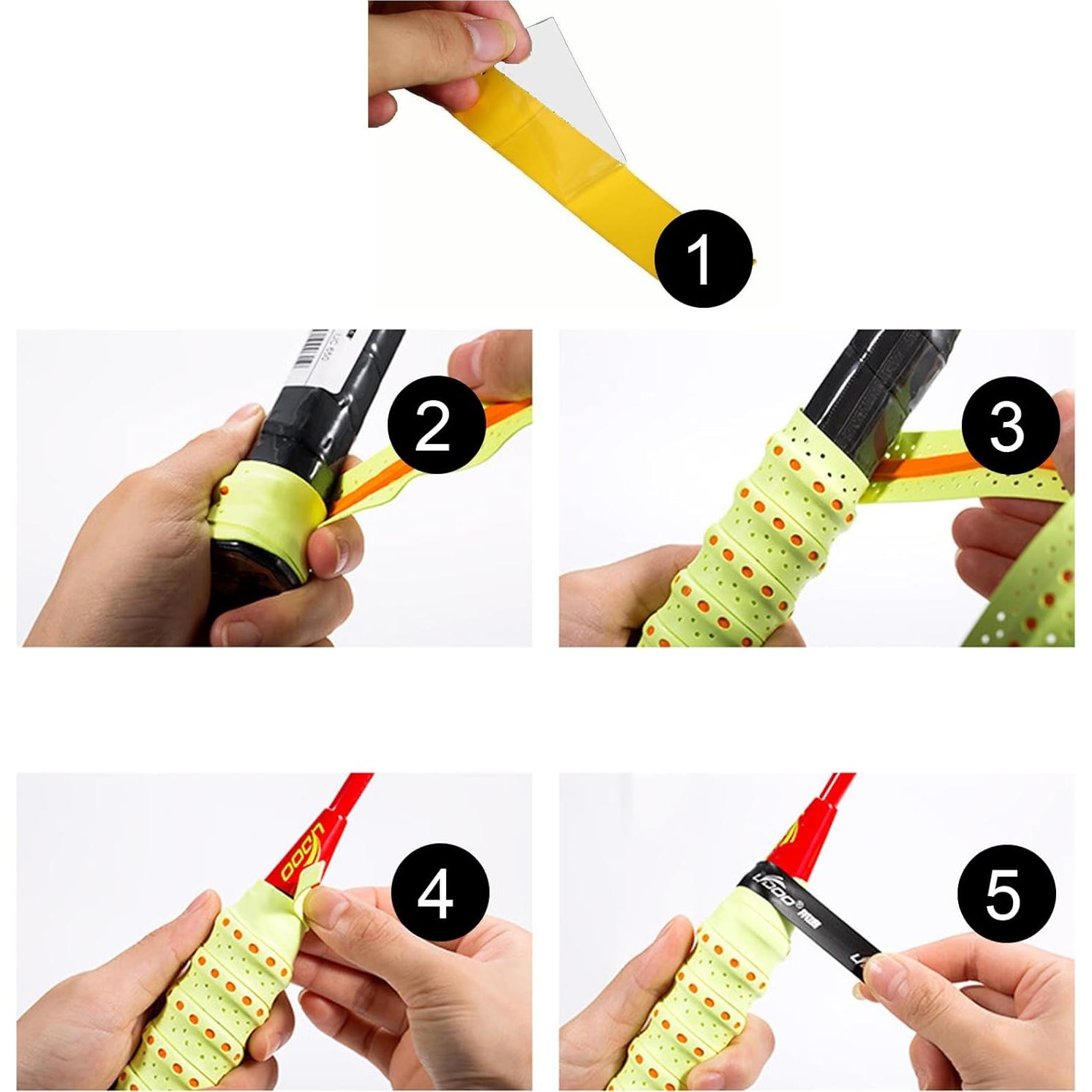 Empuñaduras de Racket YMETECH Cinta Antideslizante 6 Piezas