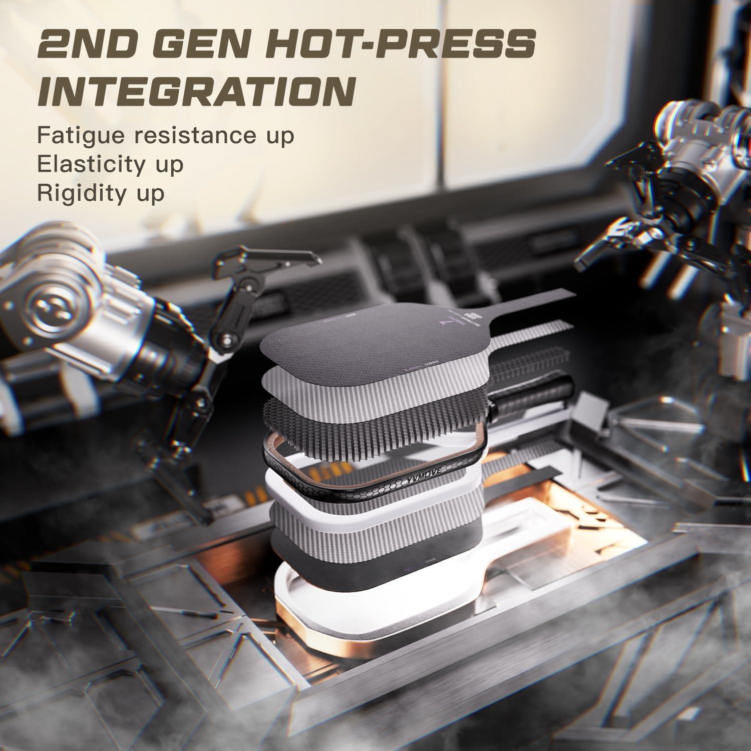 Pala de Pickleball YVmove STORM 008 Fibra de Carbono 16mm