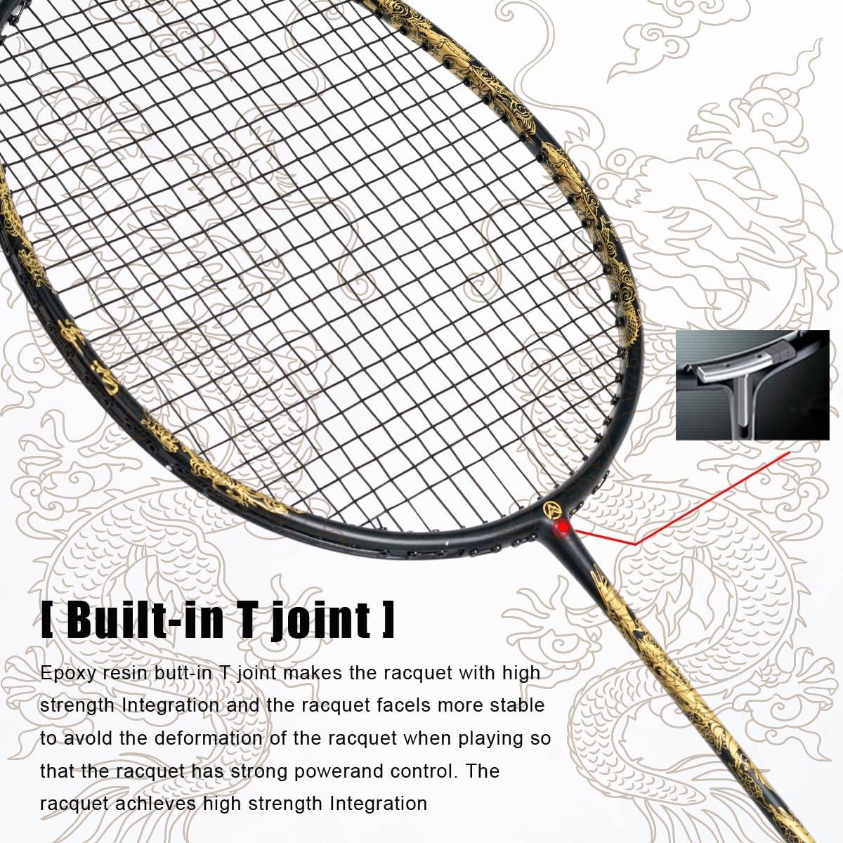 Raquetas de Bádminton ALPSPORT SL Dragón Dorado 4U - 2 Unidades