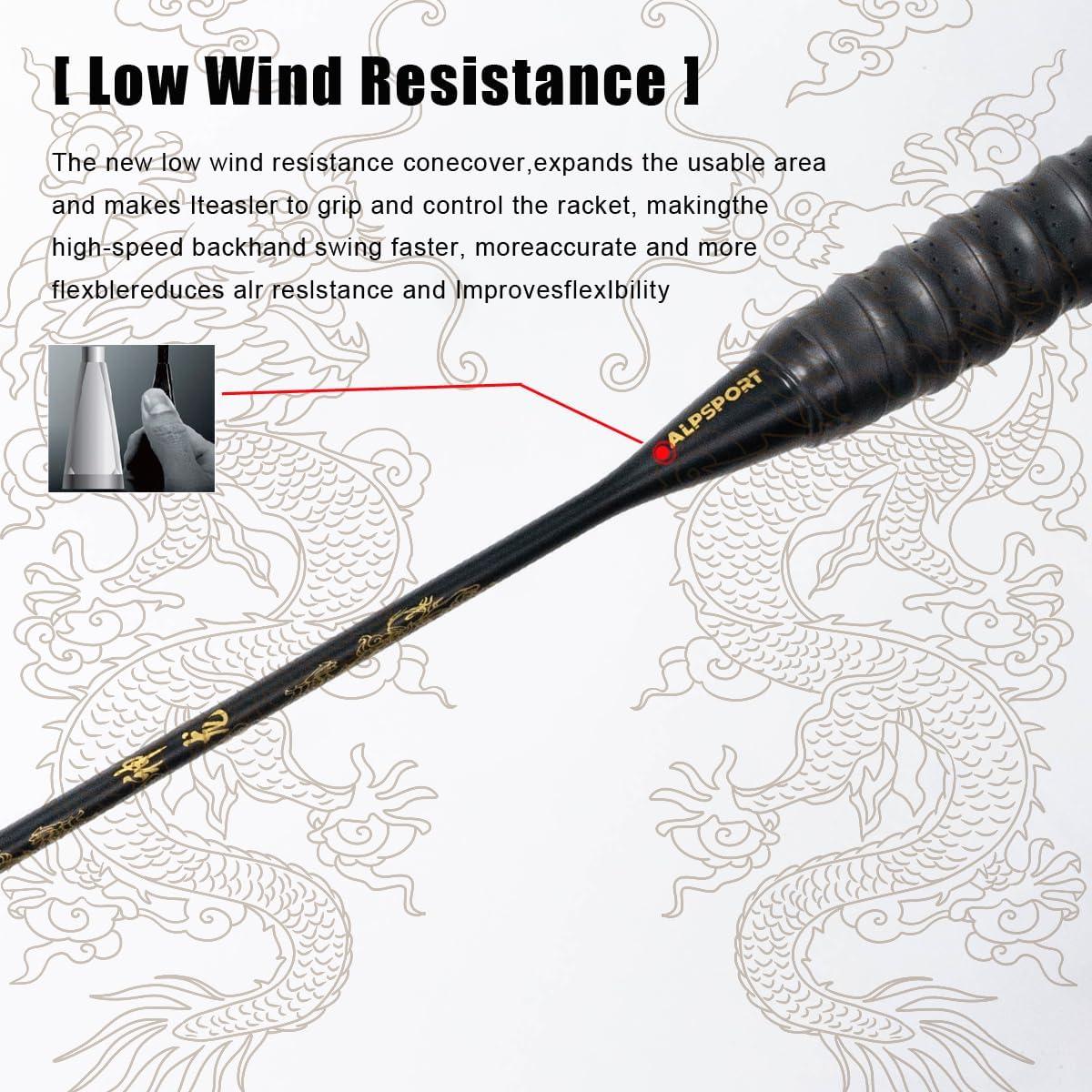 Raquetas de Bádminton ALPSPORT SL Dragón Dorado 4U - 2 Unidades