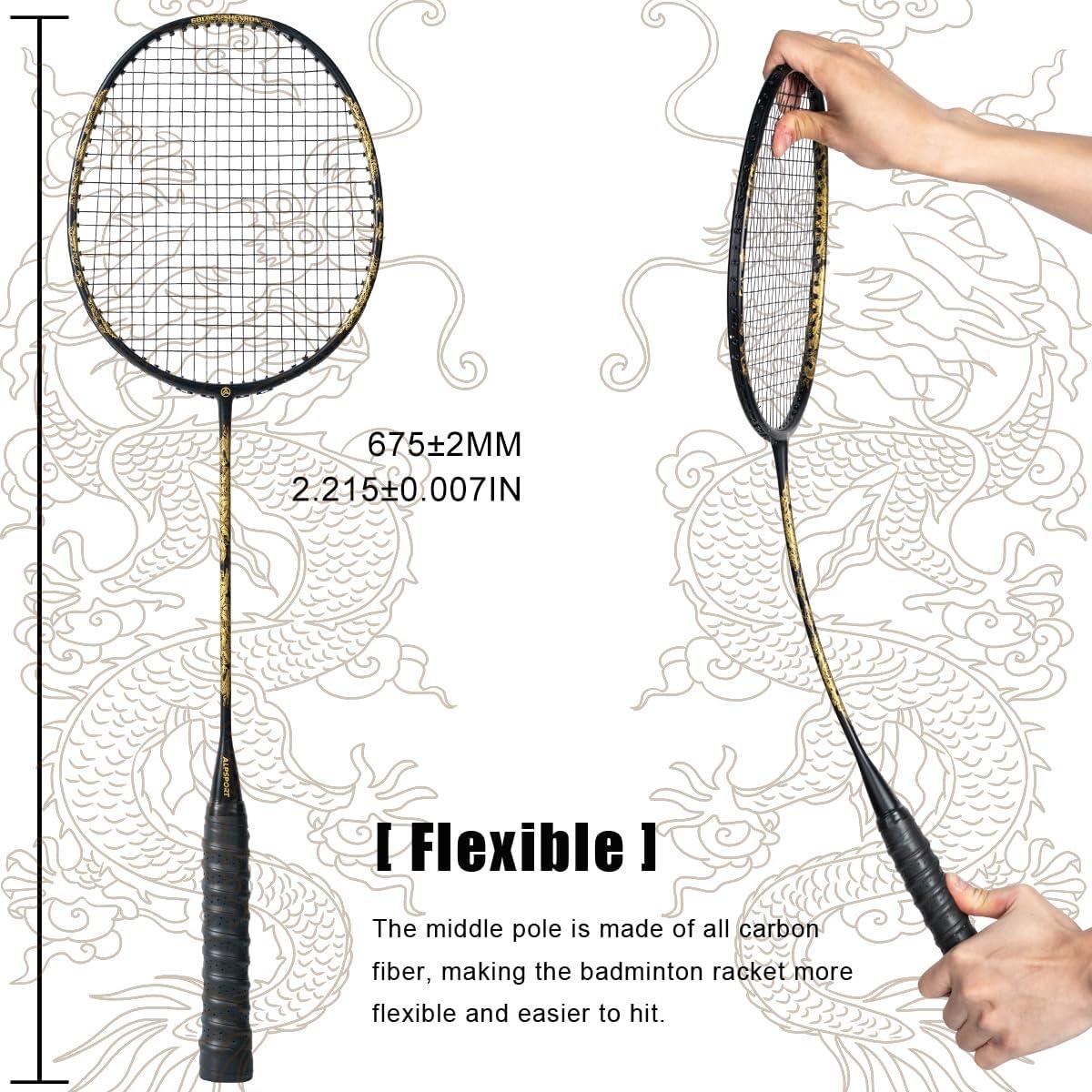 Raquetas de Bádminton ALPSPORT SL Dragón Dorado 4U - 2 Unidades