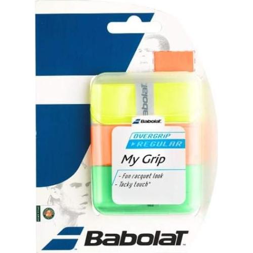 Overgrip de Tenis Babolat My Grip 3 Pack - Blanco/Negro/Azul