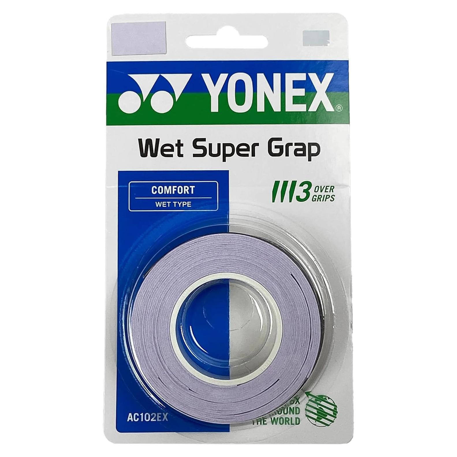 Overgrip Yonex Super Grap - Paquete de 3 - Lila Pálido