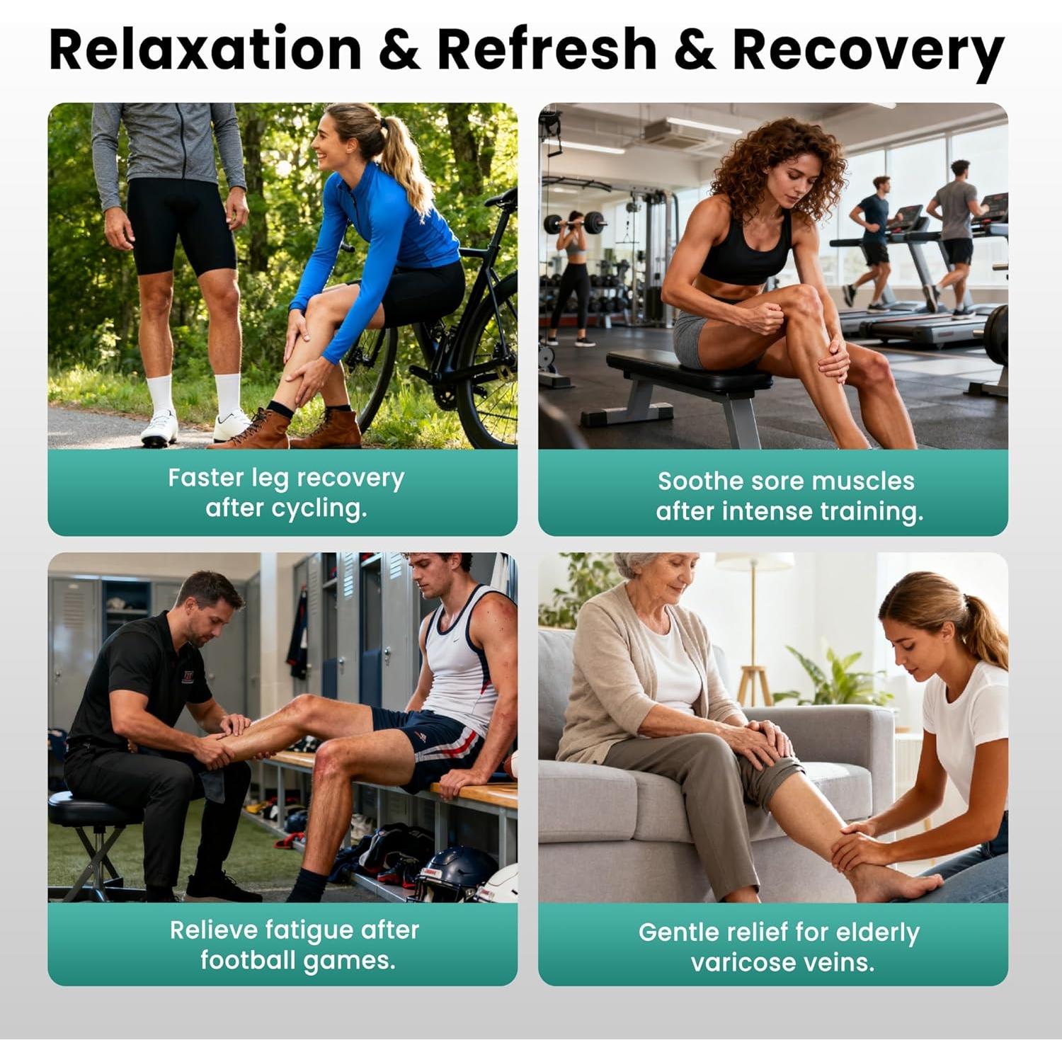 Masajeador de Piernas con Calor y Compresión Healthpal FE-7204B