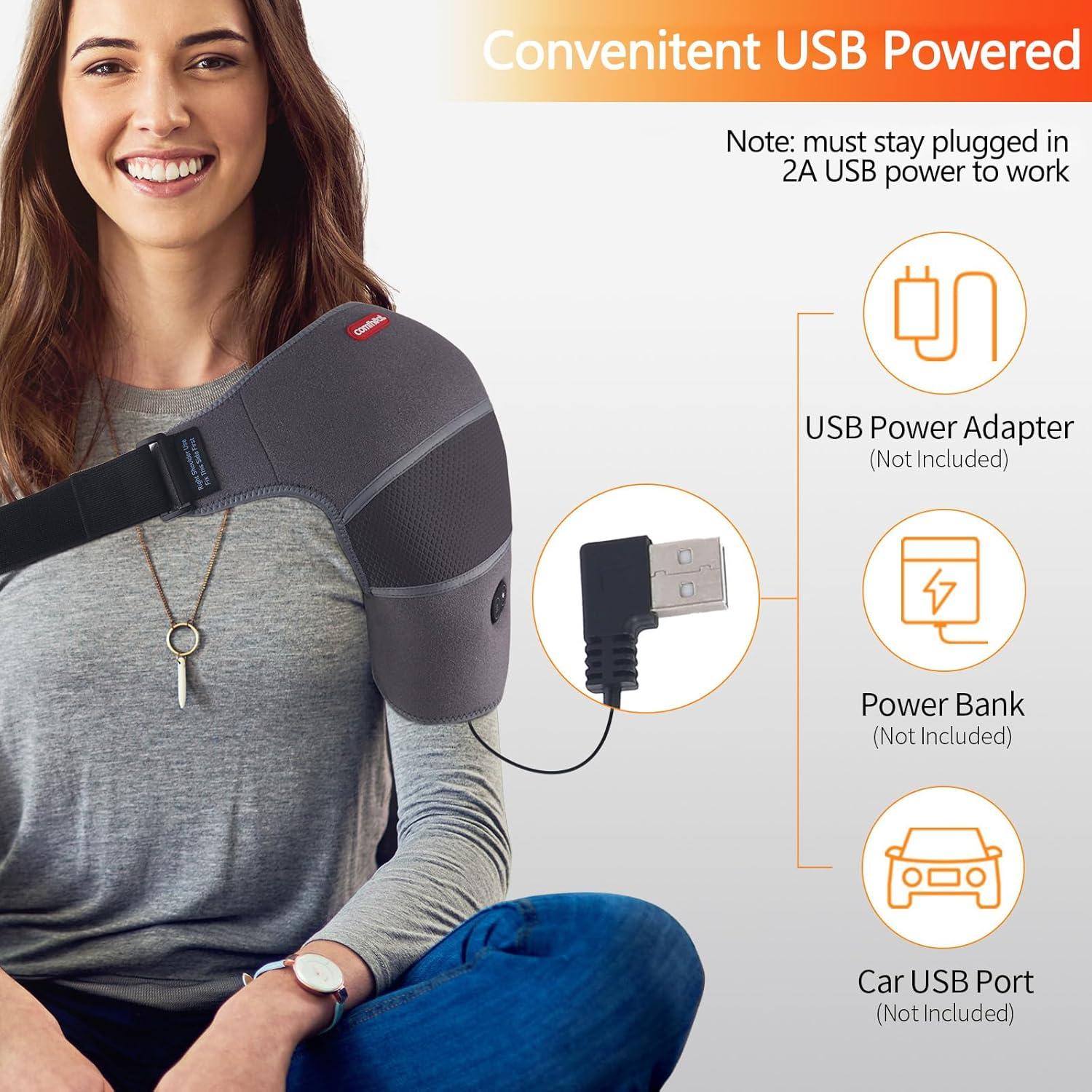 Almohadilla Térmica Masajeadora Comfheat para Hombro USB
